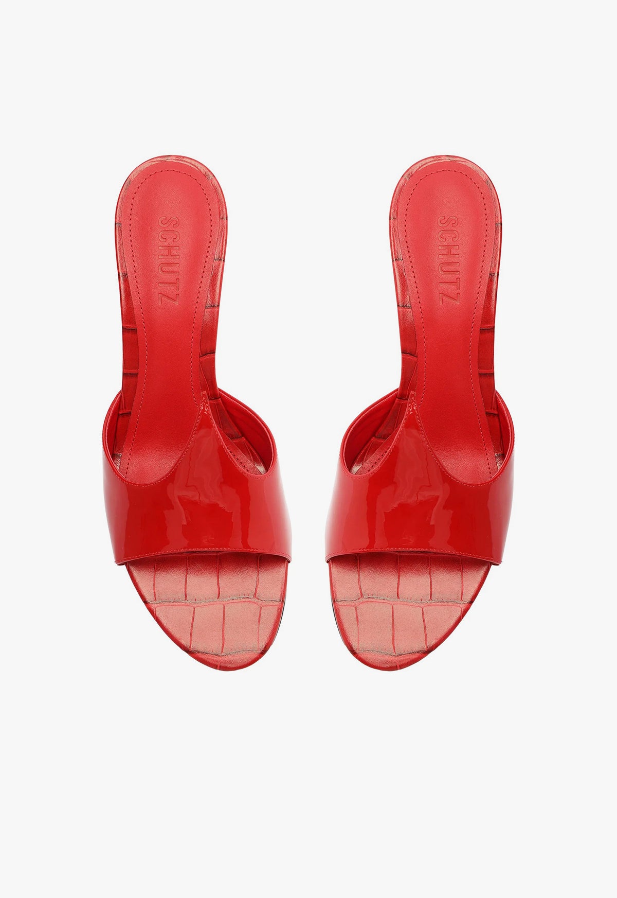 Carlie Mule Patent Leather Sandals for Women - Pointed Toe Slip-On Dress Shoes - Comfortable Heels for Office, Party & Wedding Occasions