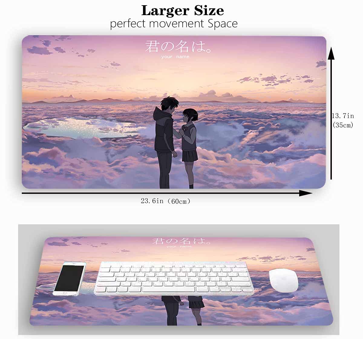 Custom Anime Gaming Mouse Pad - Large Desk Mat for Keyboard & Mouse - Perfect for PC & Office Use