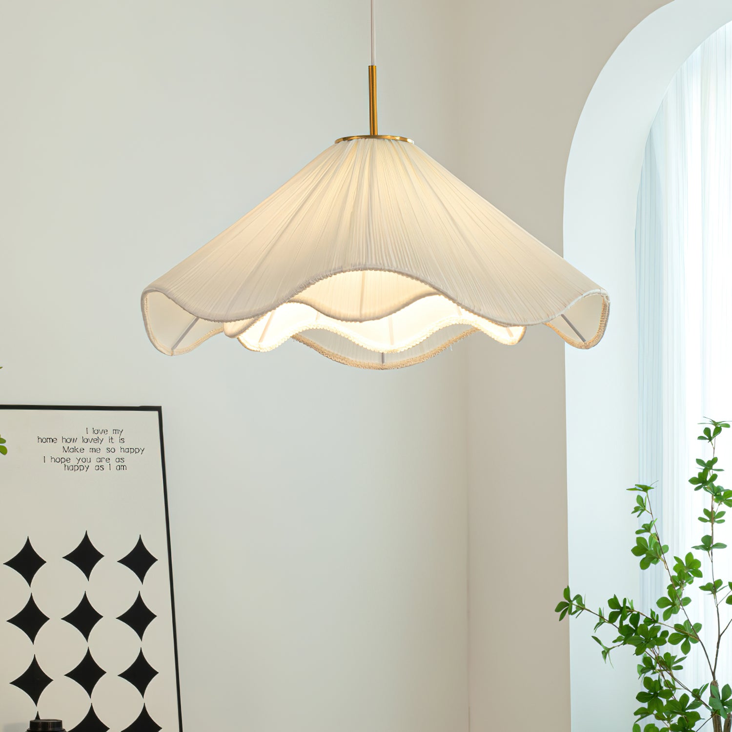 Elara Pendant Light - Modern Hanging Ceiling Light Fixture for Kitchen Island, Dining Room & Living Room Decor