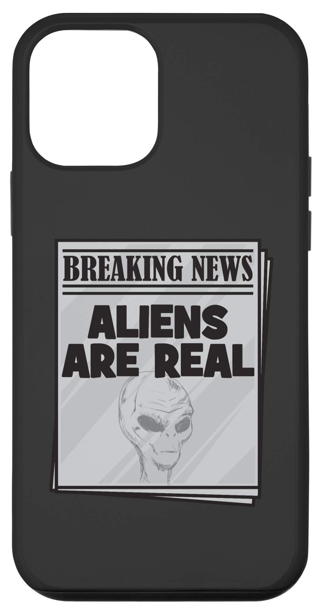 iPhone 12 Mini Phone Case with Funny Alien Meme Design - Aliens Are Real Protective Cover for Everyday Use & Gifts
