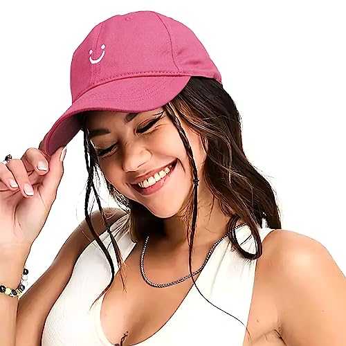 Trendy Smiley Face Baseball Cap for Men & Women - Adjustable Cotton Dad Hat for Casual Outfits, Sports & Outdoor Activities