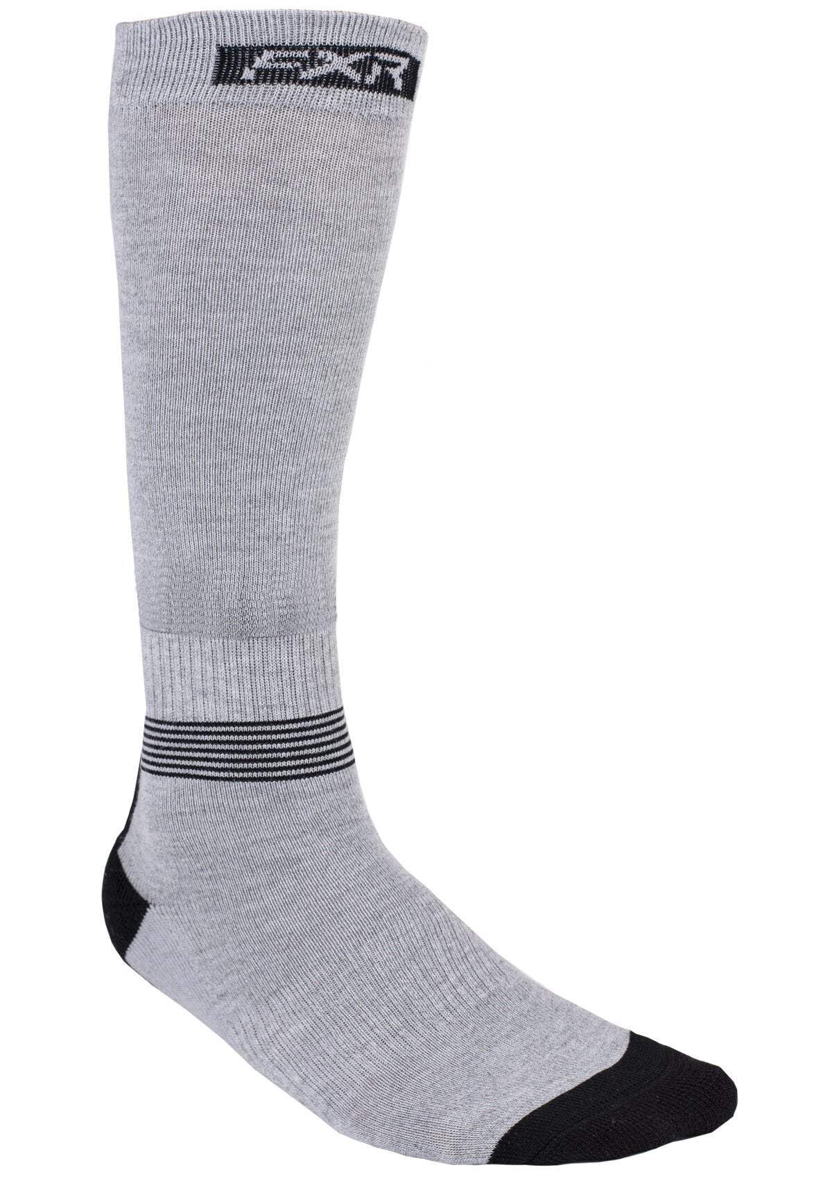 Mission Performance Socks (1 Pack) - Grey Heather/Black - Size L/XL - Moisture Wicking Athletic Socks for Running, Hiking & Workout