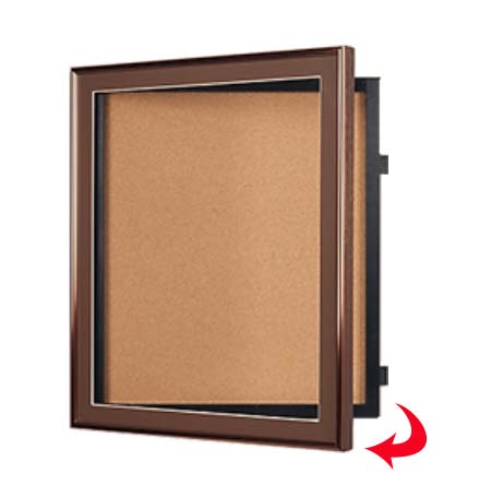 Premium Metal 24x24 Enclosed Bulletin Board with Swing Frames - Stylish Office Decor for Home, School & Workplace Organization