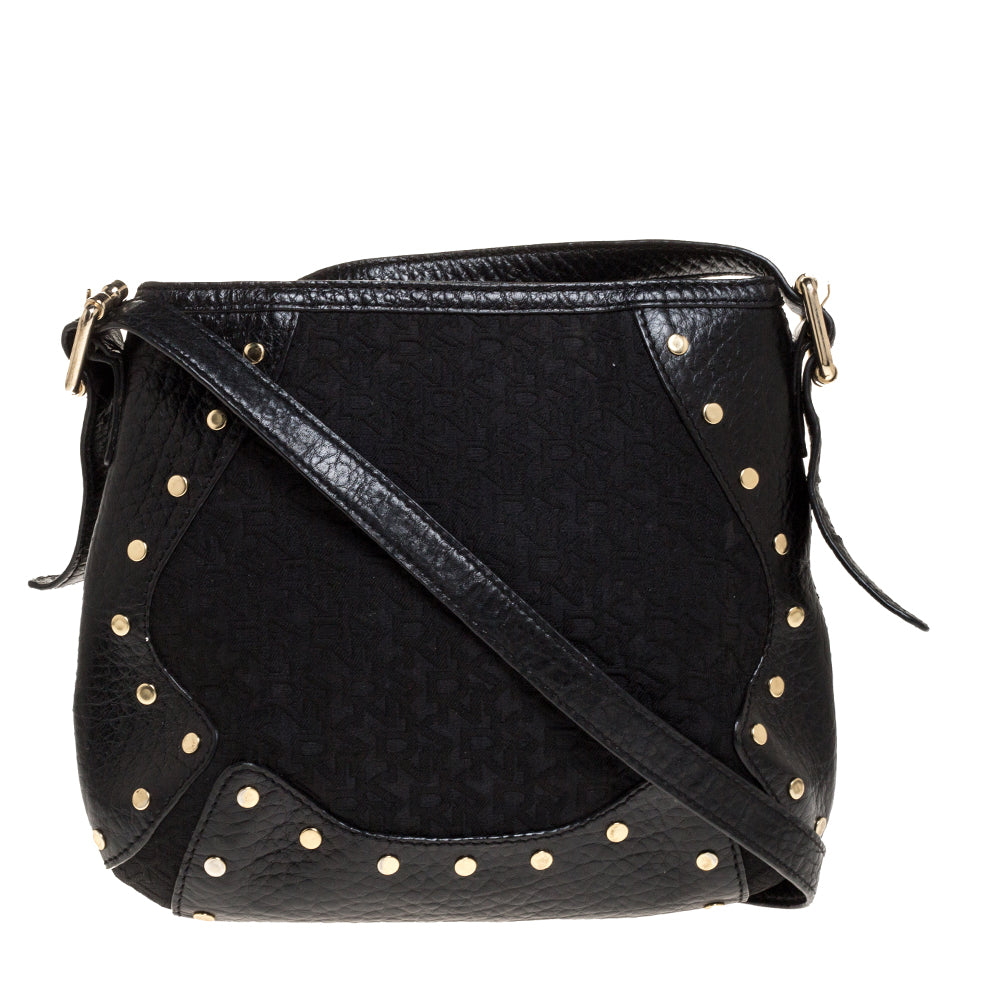 Stylish Black Canvas and Leather Crossbody Bag for Women - Fashionable Shoulder Purse with Adjustable Strap - Perfect for Travel, Shopping & Daily Use
