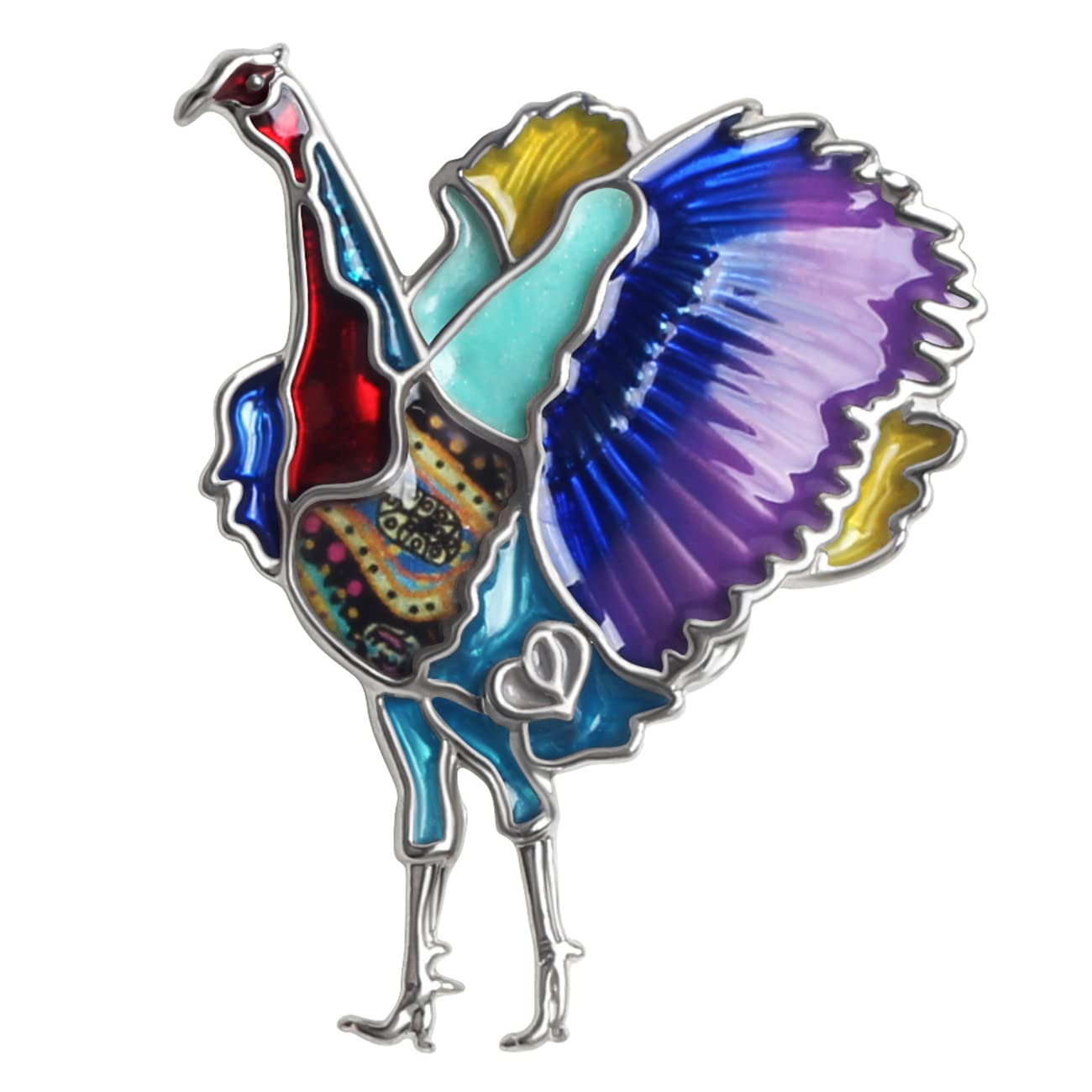 Thanksgiving Turkey Brooch Pins for Women & Girls - Cute Chicken Jewelry Pins for Jackets, Bags & Hats - Festive Holiday Accessories & Gifts for Thanksgiving Dinner & Family Gatherings