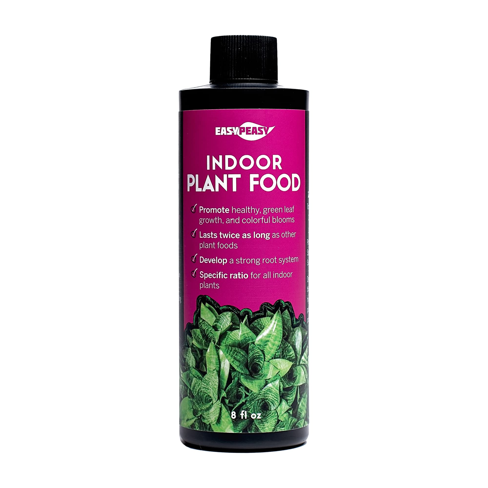 Easy Peasy Liquid All Purpose Indoor Plant Food | 4-3-4 Nutrient Fertilizer for Potted Houseplants | Specially Formulated for Live Indoor Plants | Perfect for Houseplants, Succulents & Herbs in Home & Office