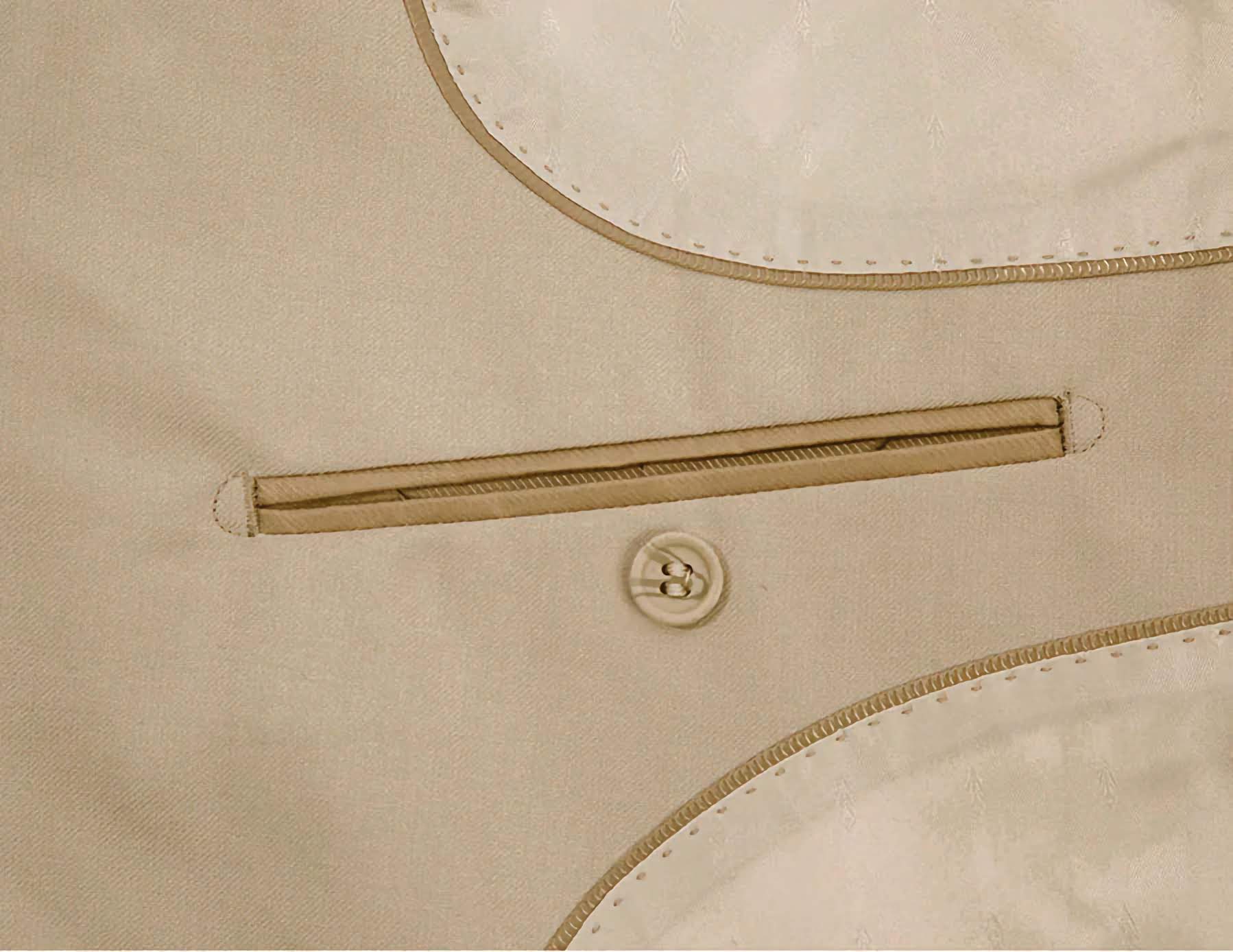 Classic 2 Button Beige Men's Suit Set - Formal Business Attire for Office, Wedding & Special Occasions