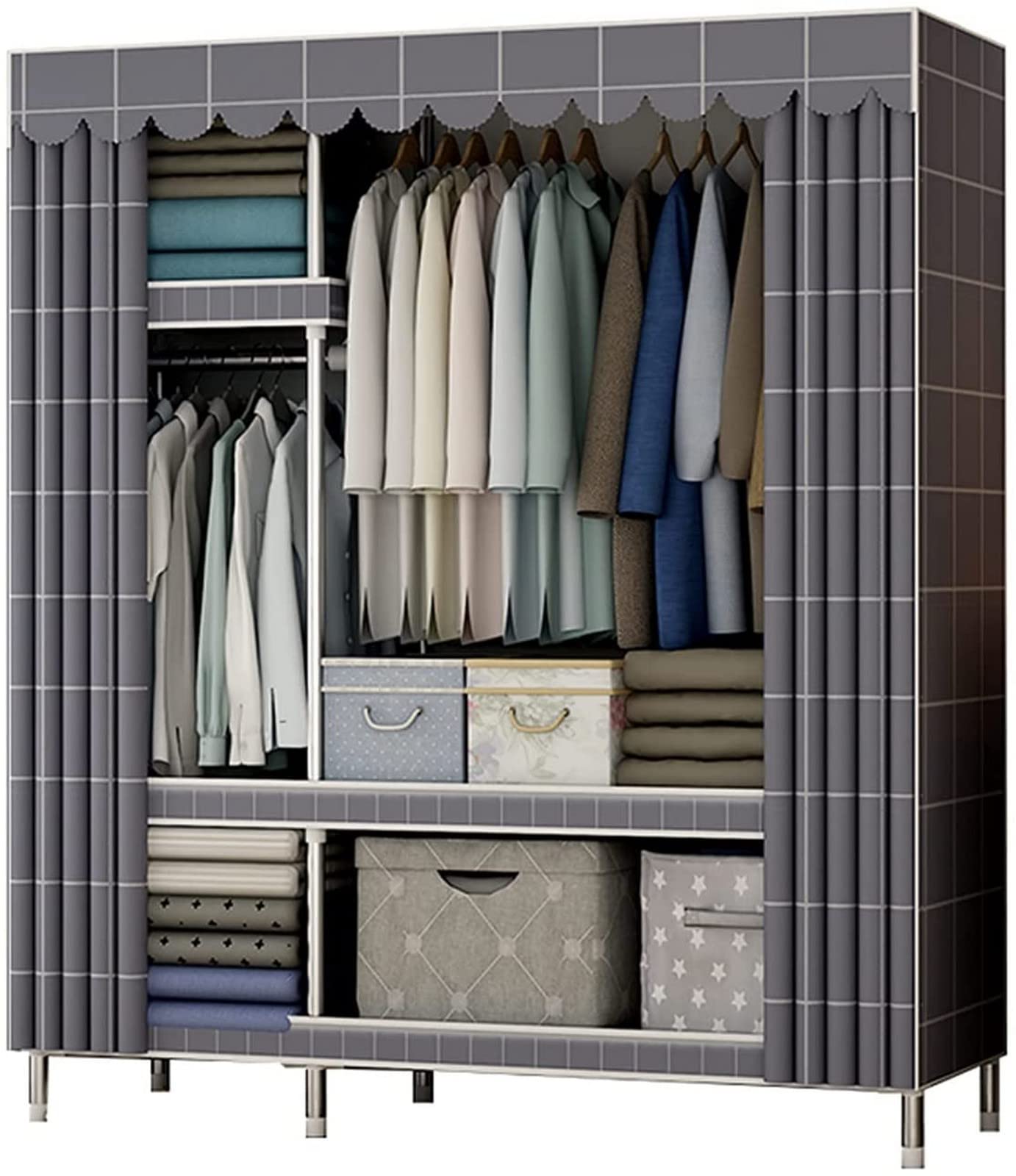 Portable Fabric Wardrobe Closet - 67.7