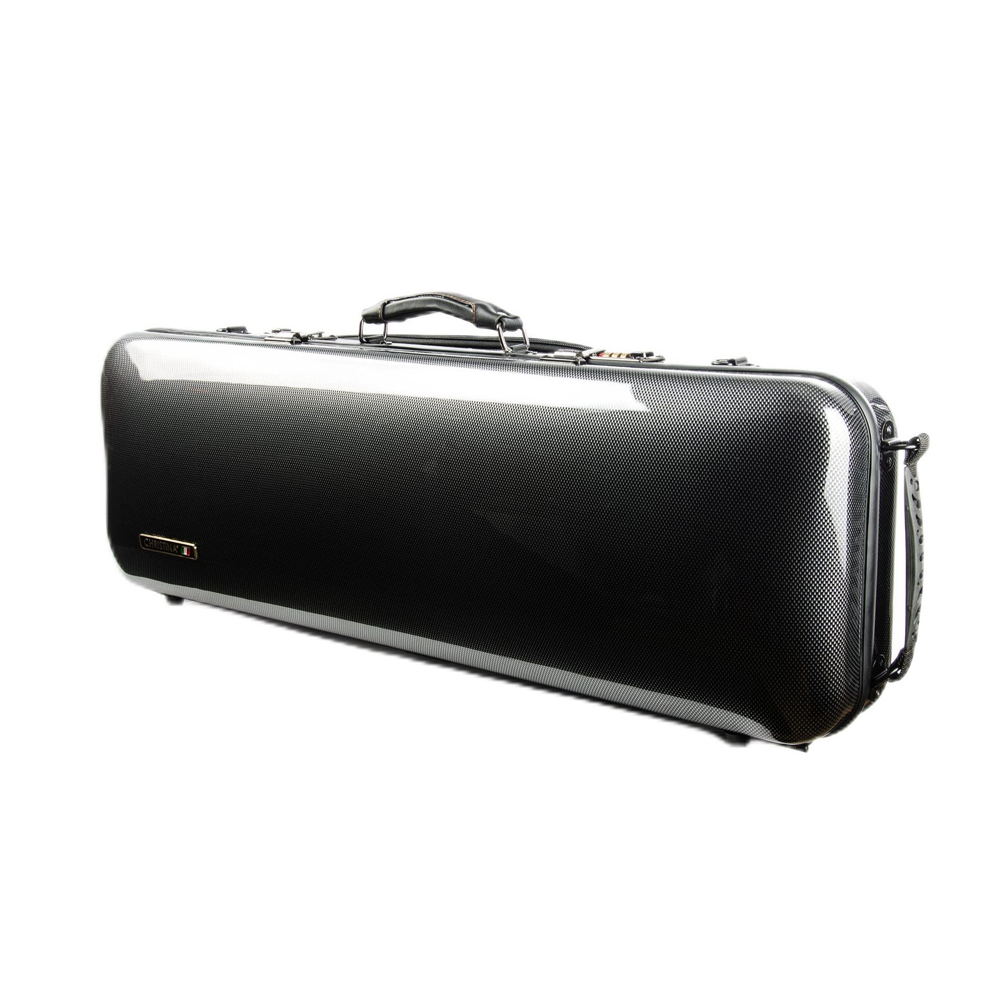 Premium 4/4 Full Size Carbon Fiber Violin Case - High-Strength Rectangular Hard Case with Combination Lock & Extra Storage Bag (Black with Dot Pattern) - Perfect for Professional Musicians, Travel & School Performances