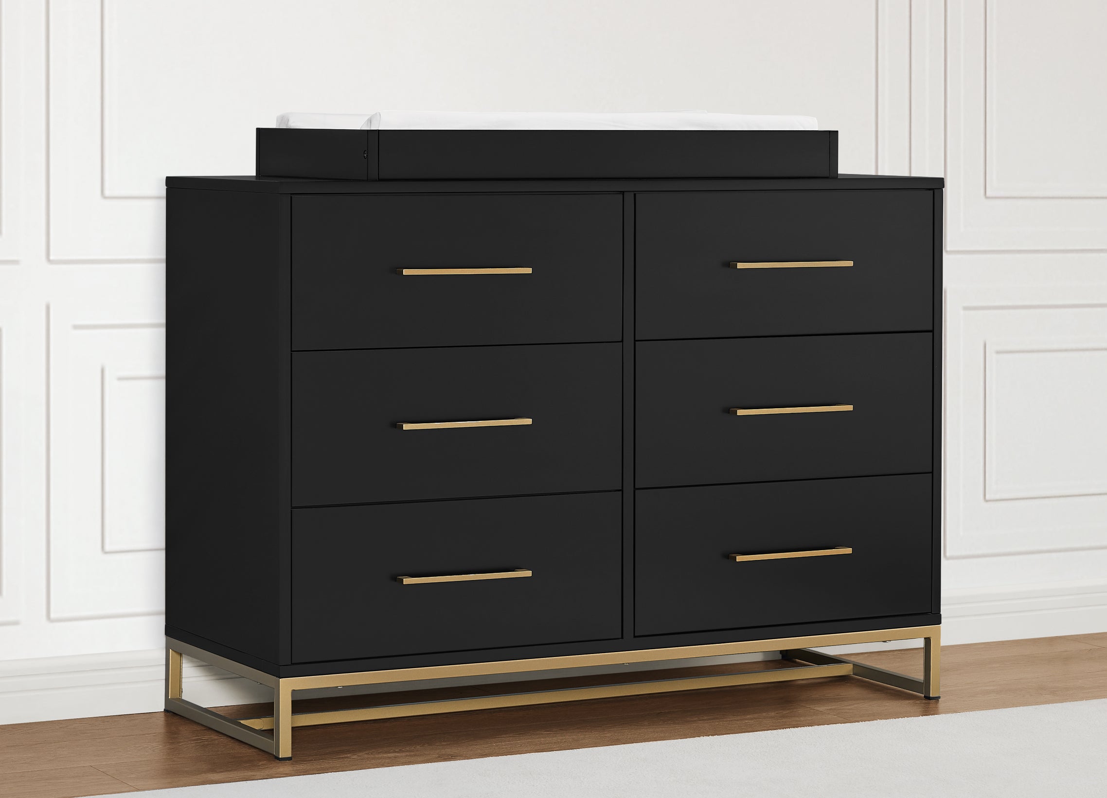 Elegant Jade 6-Drawer Dresser with Interlocking Drawers - Perfect for Bedroom, Nursery, or Dorm Organization & Storage