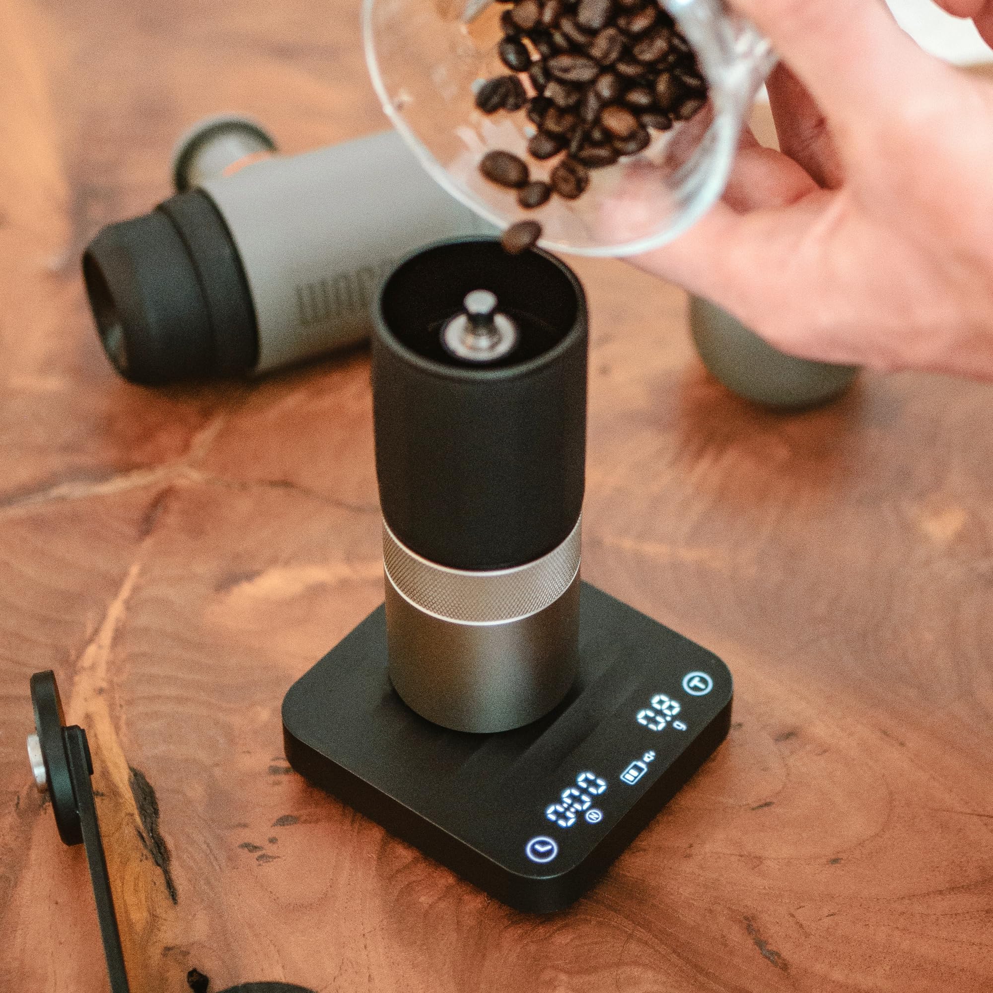 WACACO Exagram Pro Digital Coffee Scale with Timer - Ultra-Precise Mini Food Scale for Espresso, Pour Over & Kitchen Use | Rechargeable, 3 Weighing Modes, Portable with Carrying Case & Removable Silicone Mat | Perfect for Home Baristas, Camping & Office Coffee Brewing (Black)