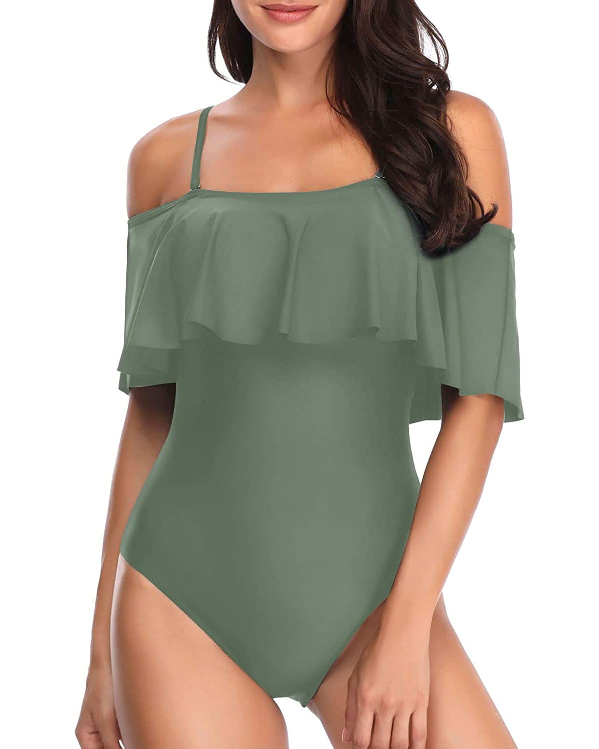 Vintage Off Shoulder Swimsuit for Women - Beach & Pool Party
