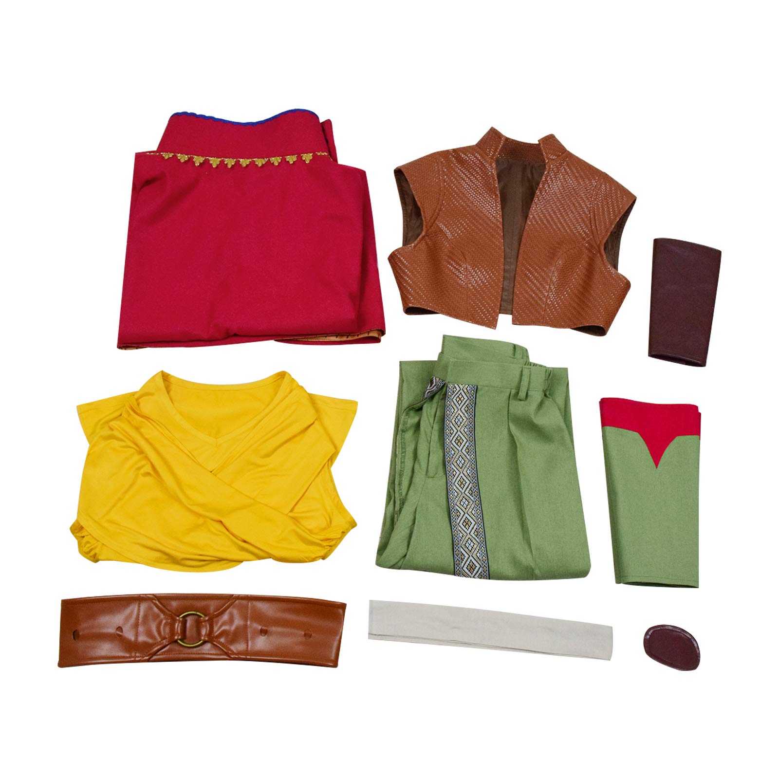 Women's Raya Cosplay Costume - Dragon Princess Warrior Outfit Full Set for Halloween, Cosplay Events & Themed Parties | Disney Inspired Costume for Adults & Teens