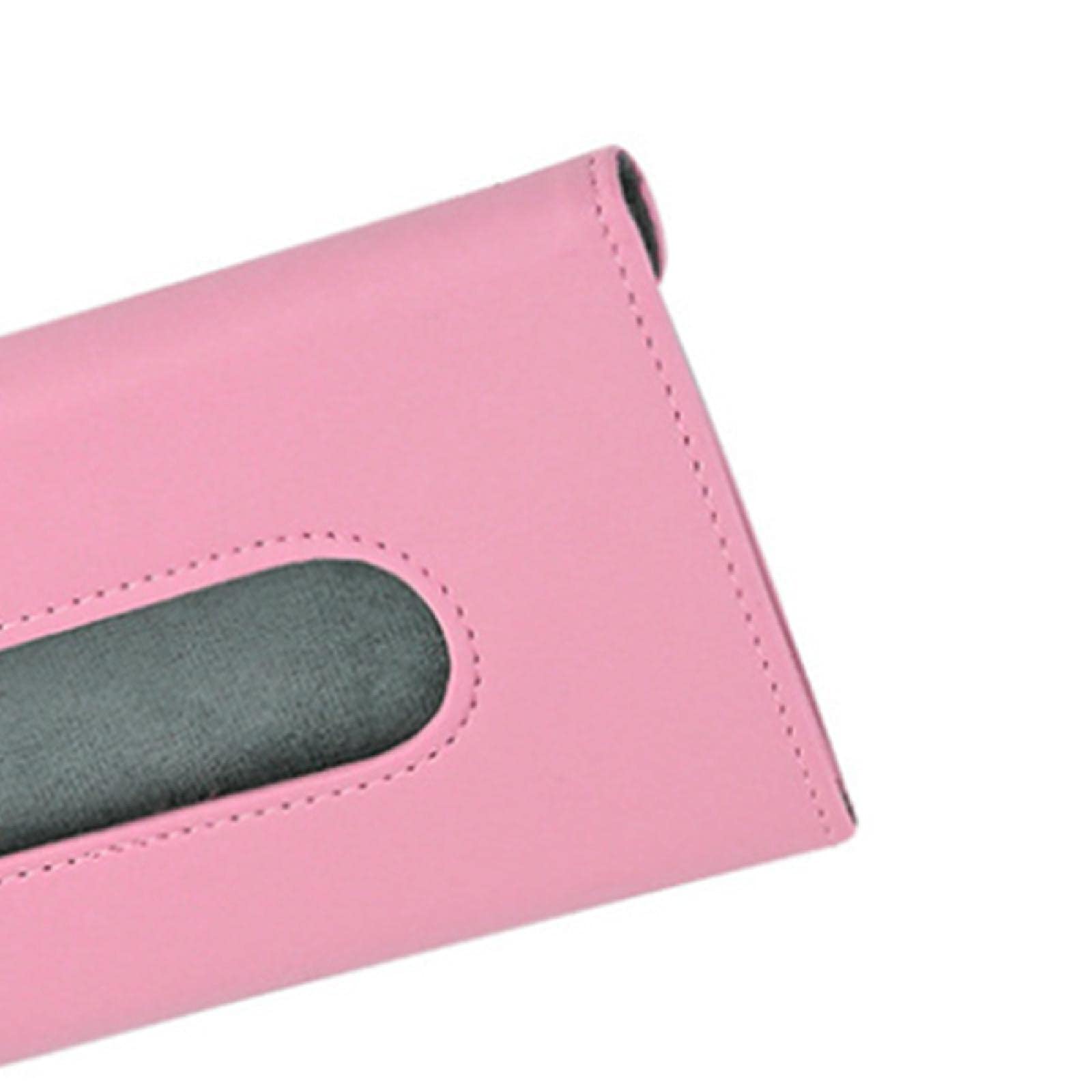 PU Leather Car Visor Tissue Holder - Hanging Paper Towel Clip & Napkin Box for Car Sun Visor, Backseat & Door - Pink Car Accessories for Travel, Commute & Road Trips