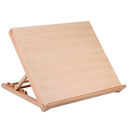 Adjustable A2 Wood Drawing Board Stand with Storage - Multifunctional Desk Organizer for Painting & Drawing Tools - Pigment Paint Holder for Artists, Students & Kids - Perfect for School, Studio & Home Art Projects