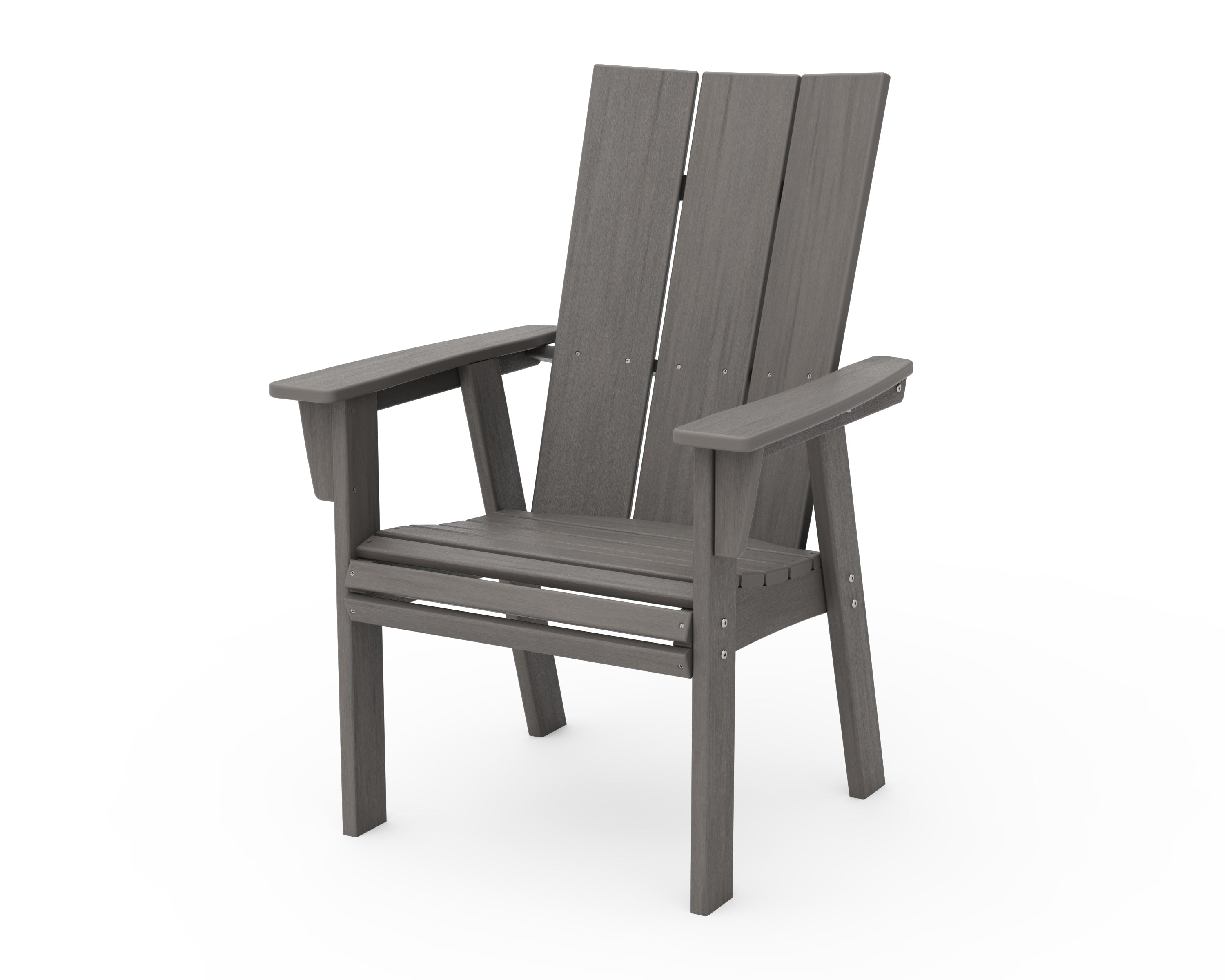 POLYWOOD Modern Curveback Adirondack Dining Chair - Outdoor Patio Furniture, All-Weather Resin, Comfortable Seating for Garden, Poolside & Backyard Relaxation