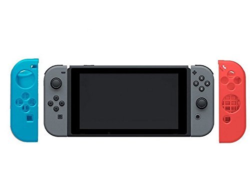 8-in-1 Soft Silicone Protective Case with Thumb Grips for Nintendo Switch Joy-Con Controllers - Durable Cover for Gaming, Travel & Everyday Use