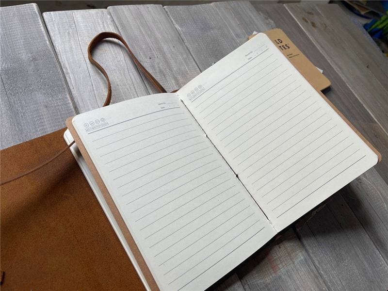Vintage Handmade Leather Bound Journal - Classic Writing Notebook for Travel, Journaling & Gift Giving - Premium Leather Diary with Blank Pages for Men & Women