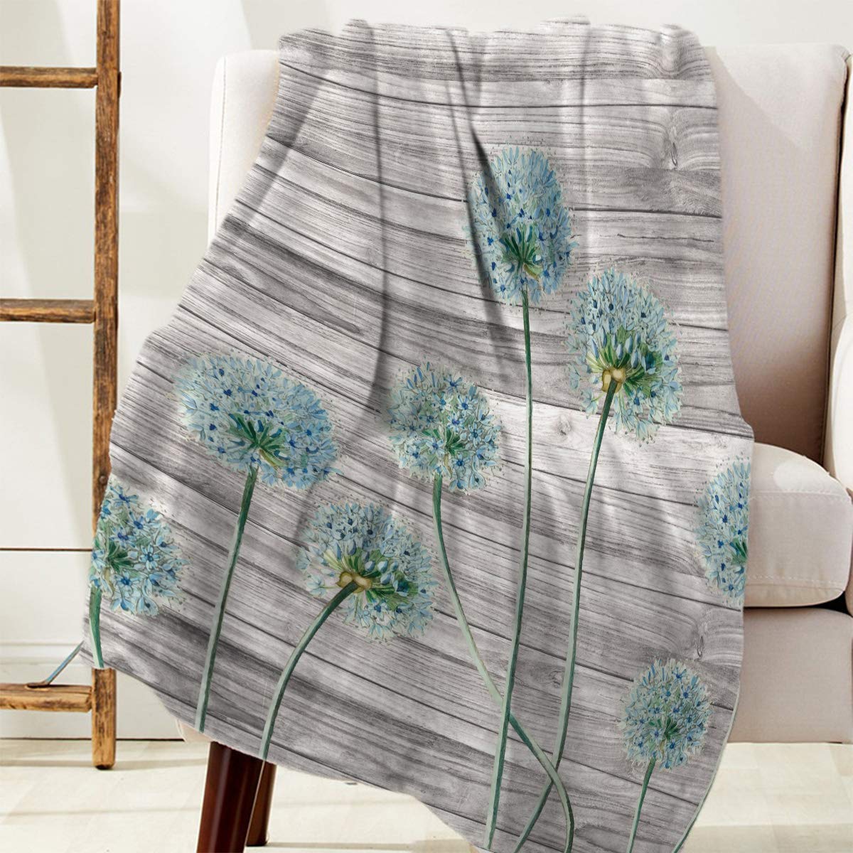 Luxury Flannel Fleece Blanket - Ultra Soft Microfiber Throw for Couch & Bed - Twin Size 40x50 Inches - Cozy Blanket for Adults & Kids - Perfect for Winter Nights, Movie Time & Home Decor - Dandelion Pattern