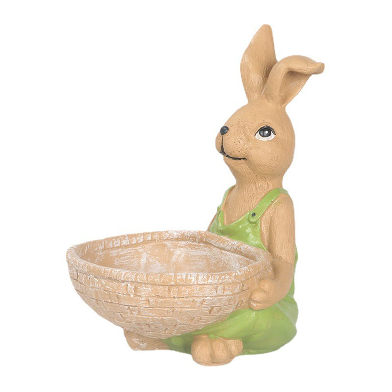 Cute Cartoon Rabbit Flower Pot - Small Resin Bunny Figurine Planter for Office Desk Decor | Perfect for Succulents, Air Plants & Home Décor
