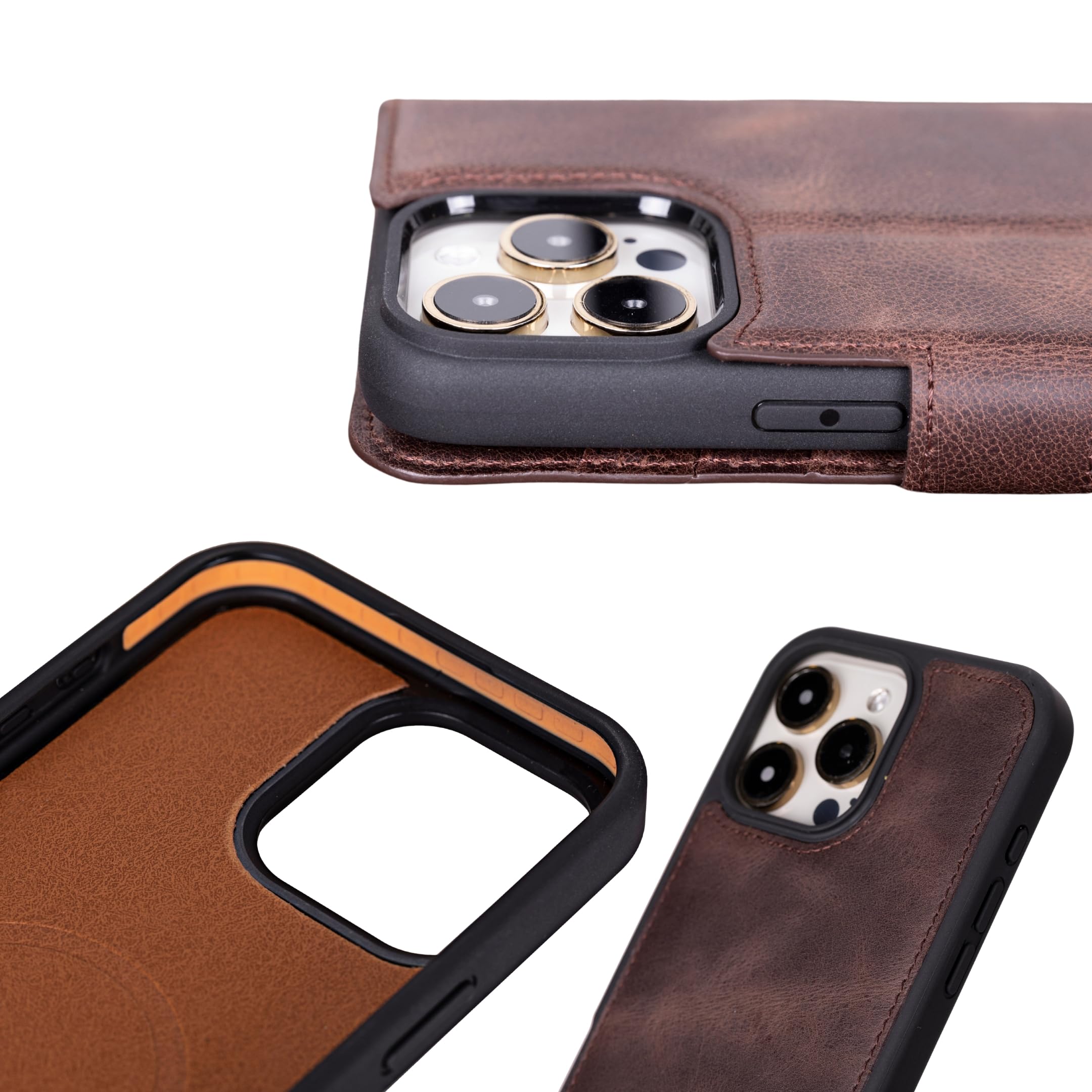 VENOULT Genuine Leather Wallet Case for iPhone 16 Pro MAX 6.9