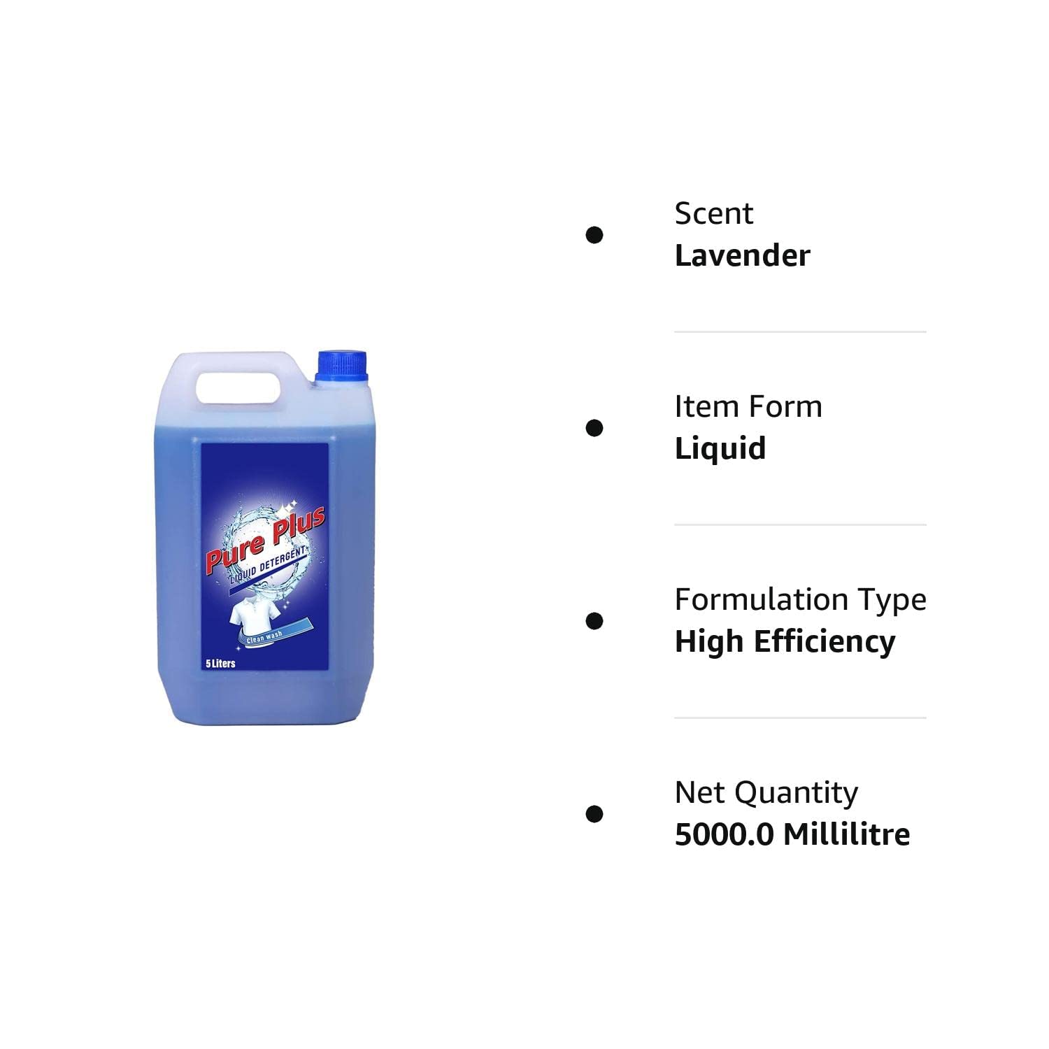 Shatras Eco-Friendly Liquid Laundry Detergent for Top & Front Load Washing Machines - Non-Toxic, Concentrated Formula in Lavender Scent (5000ml) - Perfect for Large Families, Daily Laundry & Sensitive Skin Care