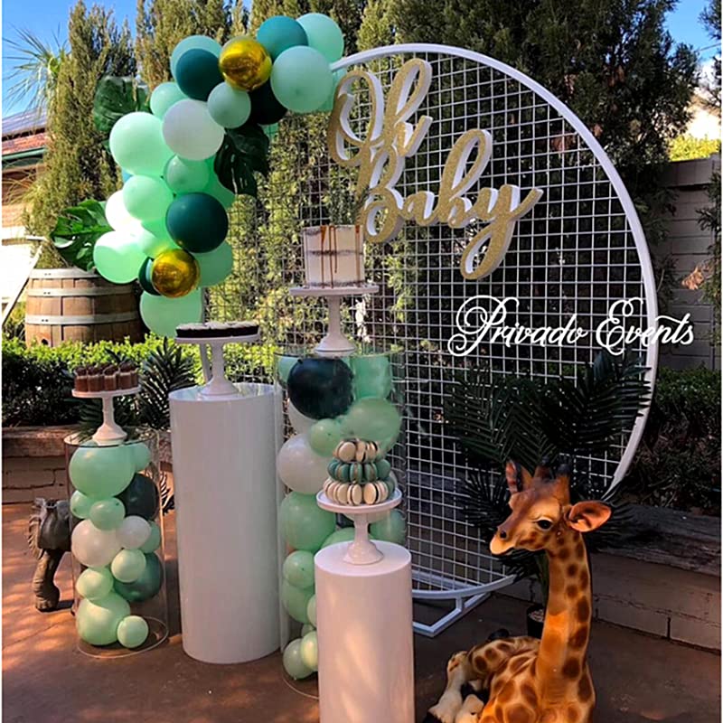 5ft White Metal Round Balloon Arch Kit - Circle Mesh Stand for Wedding, Birthday, Baby Shower & Graduation Decorations | Perfect for Party Backdrops & Photo Booth Displays