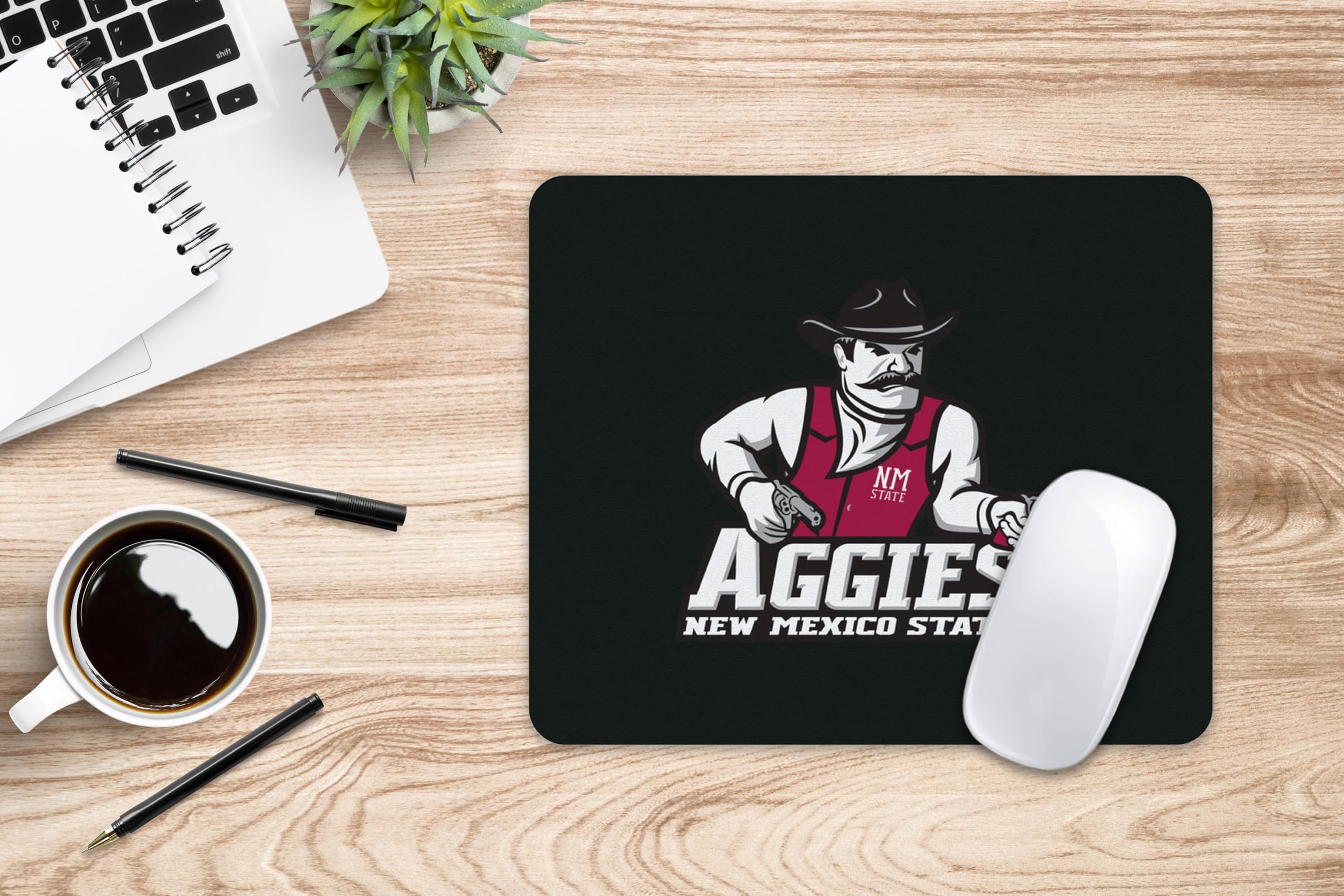 Premium Mouse Pad with Non-Slip Base - New Mexico State University & Tokyodachi Themed Fabric Design - Perfect for Gaming, Office Work, and Home Use