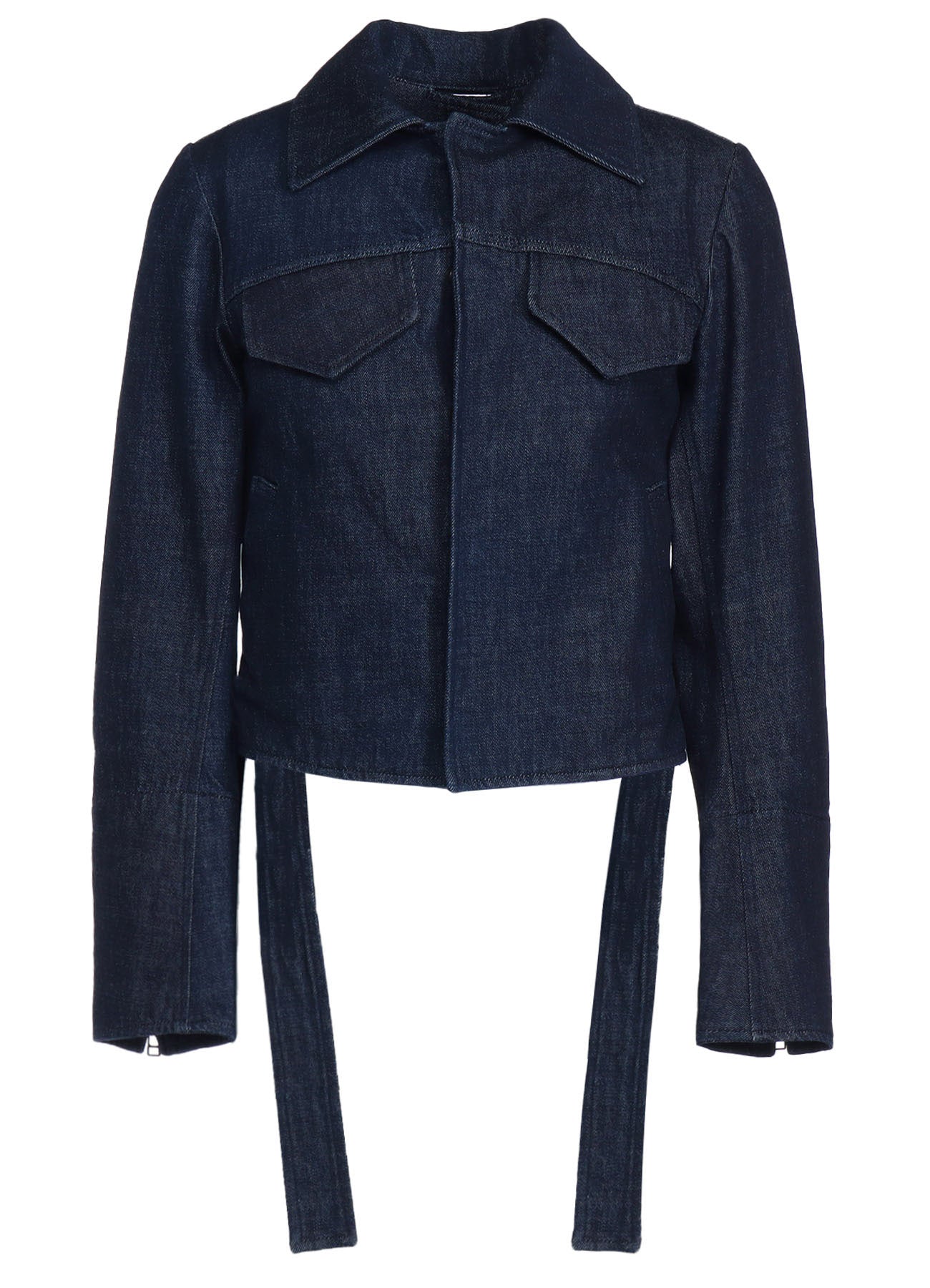12OZ Denim Back Cutout Short Jacket for Women - Stylish Distressed Denim Jacket with Unique Back Design - Perfect for Casual Outfits, Layering, and Streetwear Fashion