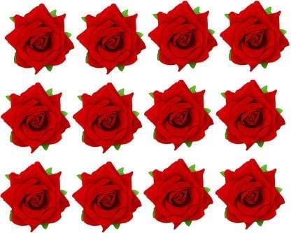 BRIKSHI Rose Flower Hair Clips for Women & Girls - 12 Pack Elegant Hair Accessories for Weddings, Parties & Daily Styling