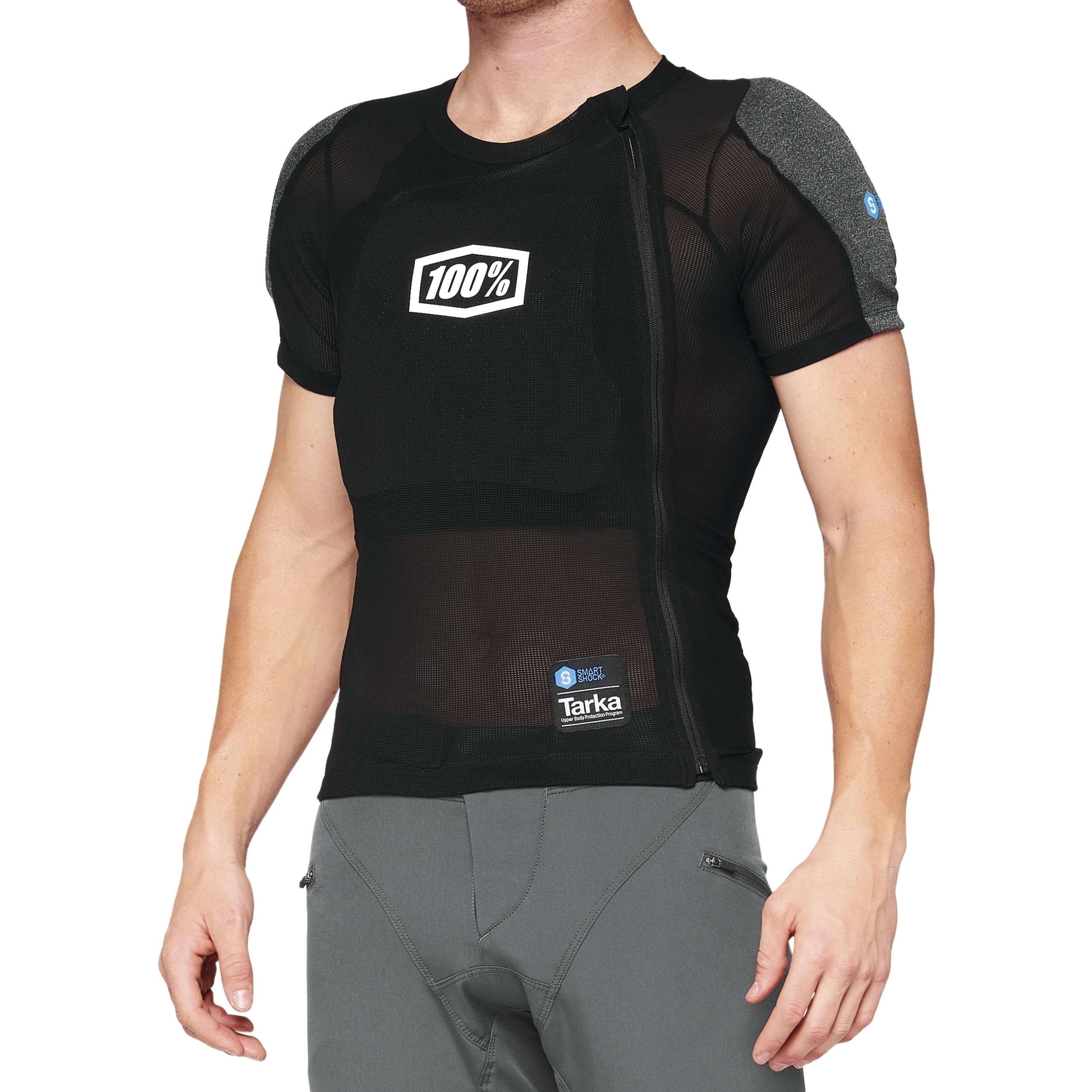 TARKA 100% Breathable Short Sleeve Motorcycle Undershirt with Smartshock Technology - Performance Base Layer for Bike Riding, Dirt Bike, Mountain Bike & Motocross - Black, Medium - Ideal for Adventure Sports & Off-Road Cycling