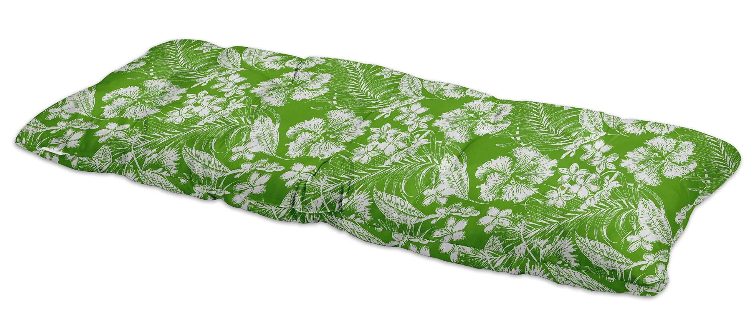 Printed Water-Resistant Outdoor Bench Cushion - Durable Garden & Patio Furniture for Lounging - Perfect for Front Porch, Backyard & Poolside Seating - Pear Green