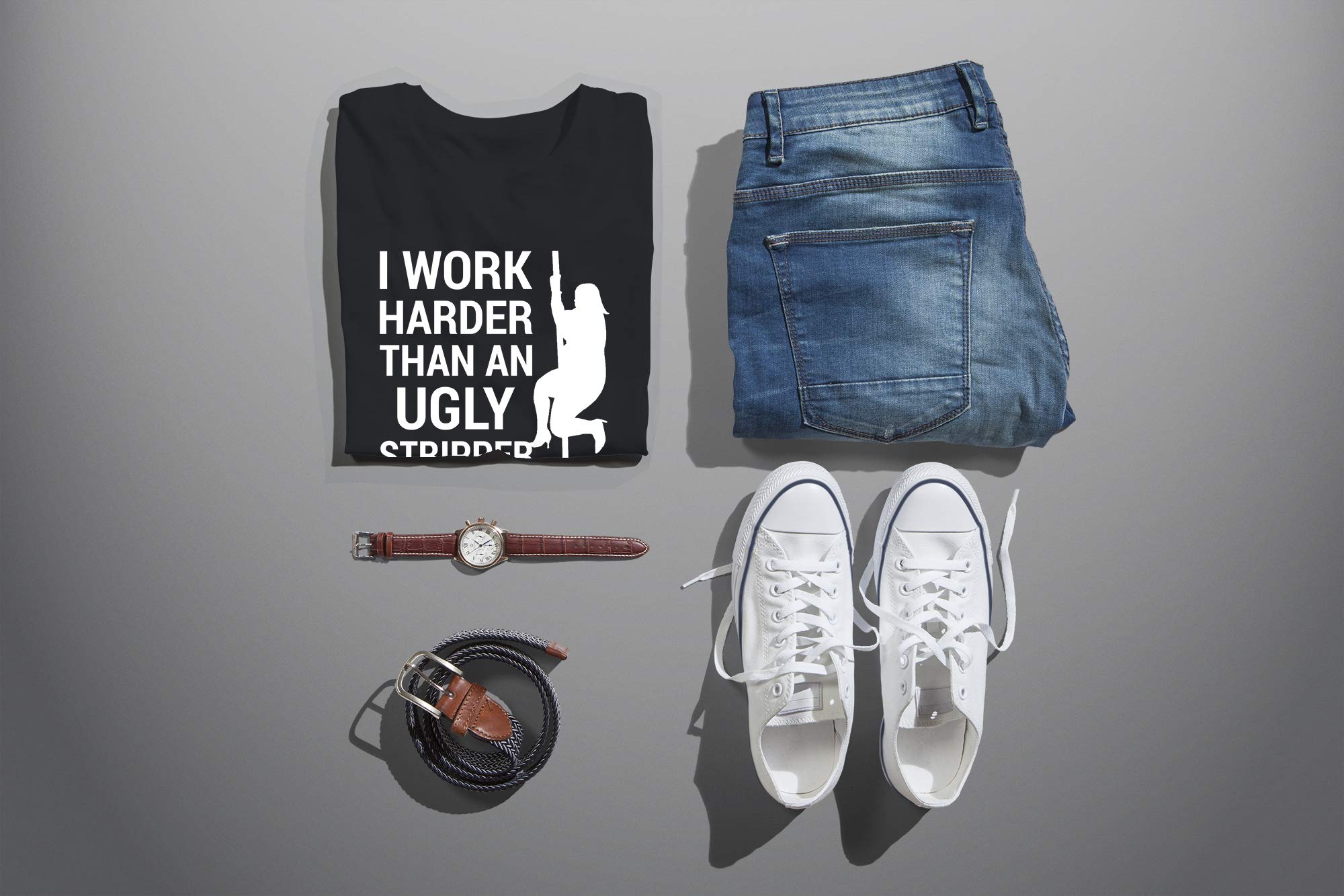Funny Hard Work T-Shirt for Men - Motivational Saying for Gym & Work