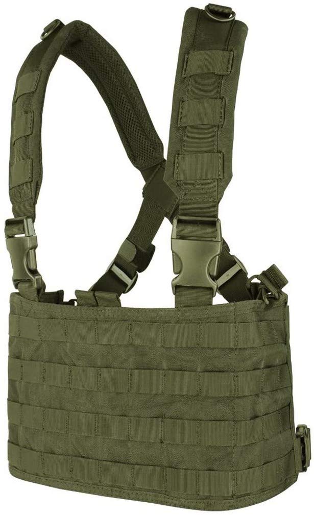 Tactical OPS Chest Rig in Olive Drab (OD) - Durable Military Molle Vest for Airsoft, Hunting & Outdoor Adventures