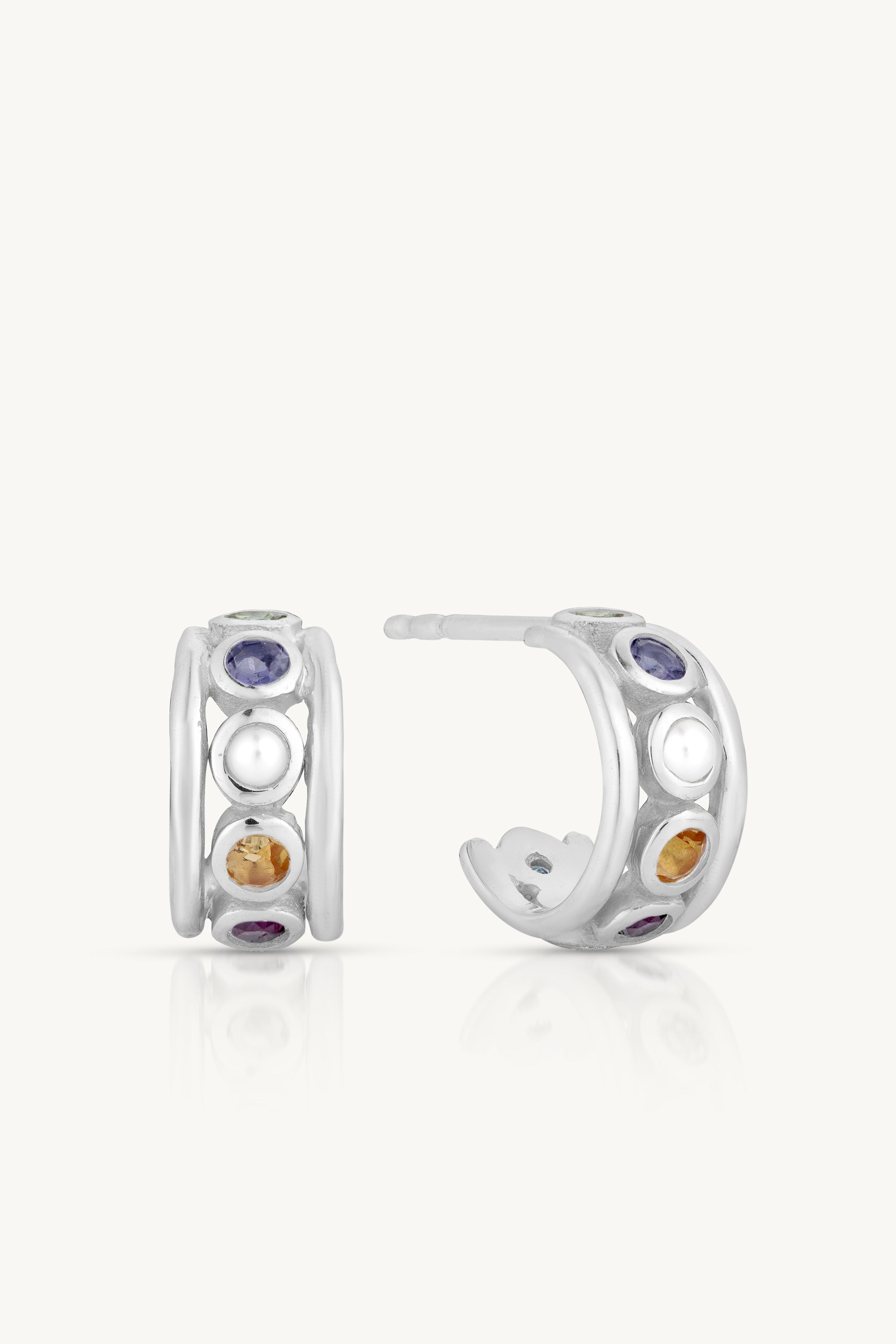 Olympia Multi Silver Hoops Earrings for Women - Trendy Sterling Silver Layered Hoop Earrings | Perfect for Everyday Wear, Parties & Gifts