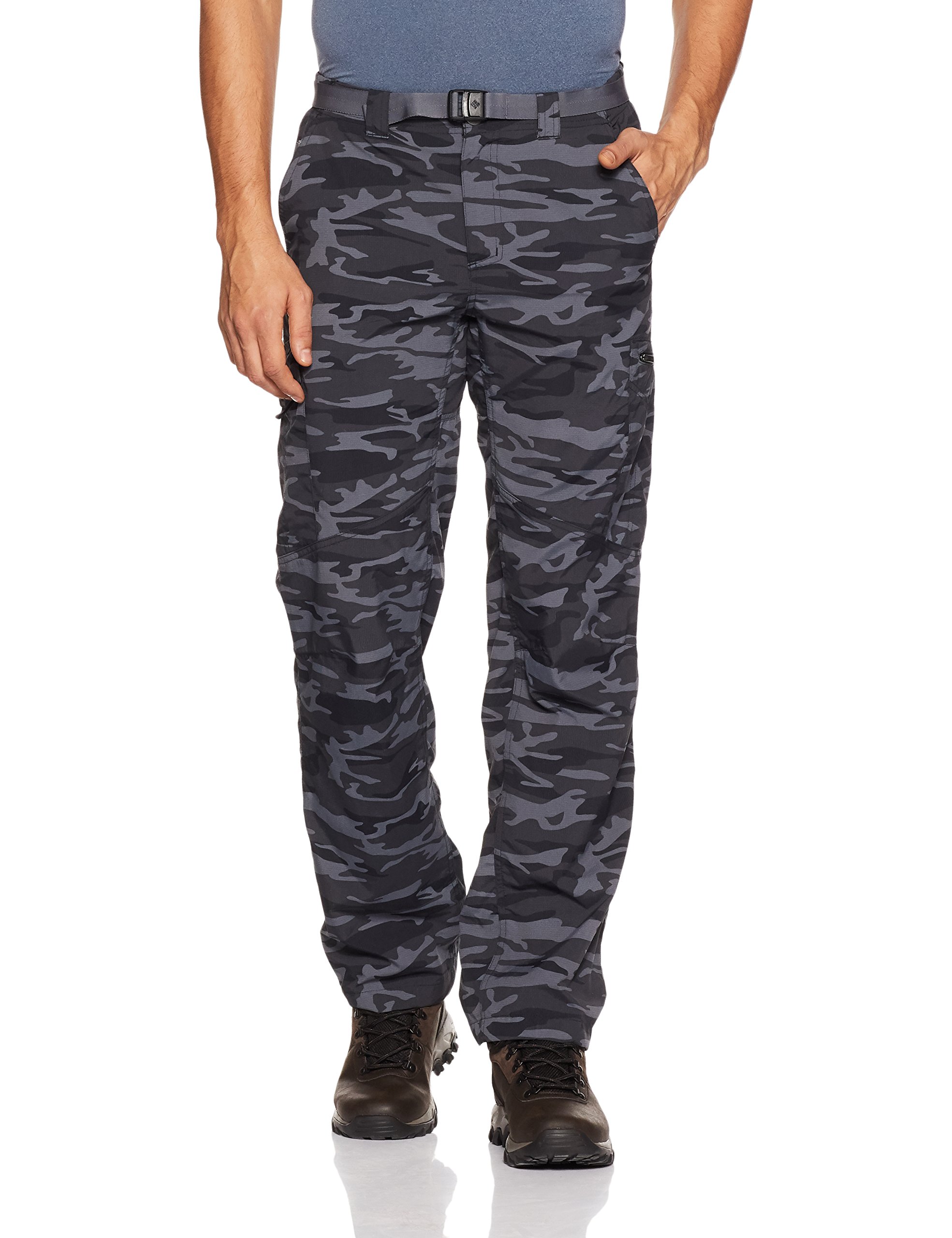 Columbia Men's Silver Ridge Printed Cargo Pants - Lightweight Quick-Dry Hiking Pants with Multiple Pockets for Outdoor Adventures, Camping & Travel