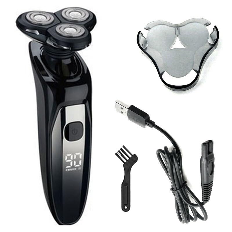 Best Electric Shaver for Bald Men - Waterproof Rechargeable Head & Beard Shaver with LCD Display, Wet/Dry Use for Smooth Shaving - Perfect for Travel, Gym & Daily Grooming