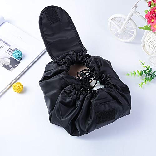 Trexee Waterproof Travel Cosmetic Bag with Drawstring | Large Capacity Makeup Organizer Pouch for Women | Portable Toiletry Bag for Gym, Beach & Vacation | Durable Multi-Functional Storage Case