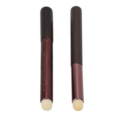 2PCS Round Tip Lipstick & Concealer Brush Set - Soft Synthetic Fiber, Easy to Clean - Professional Makeup Brush for Artists & Beauty Salons - Perfect for Lipstick Application & Concealer Blending