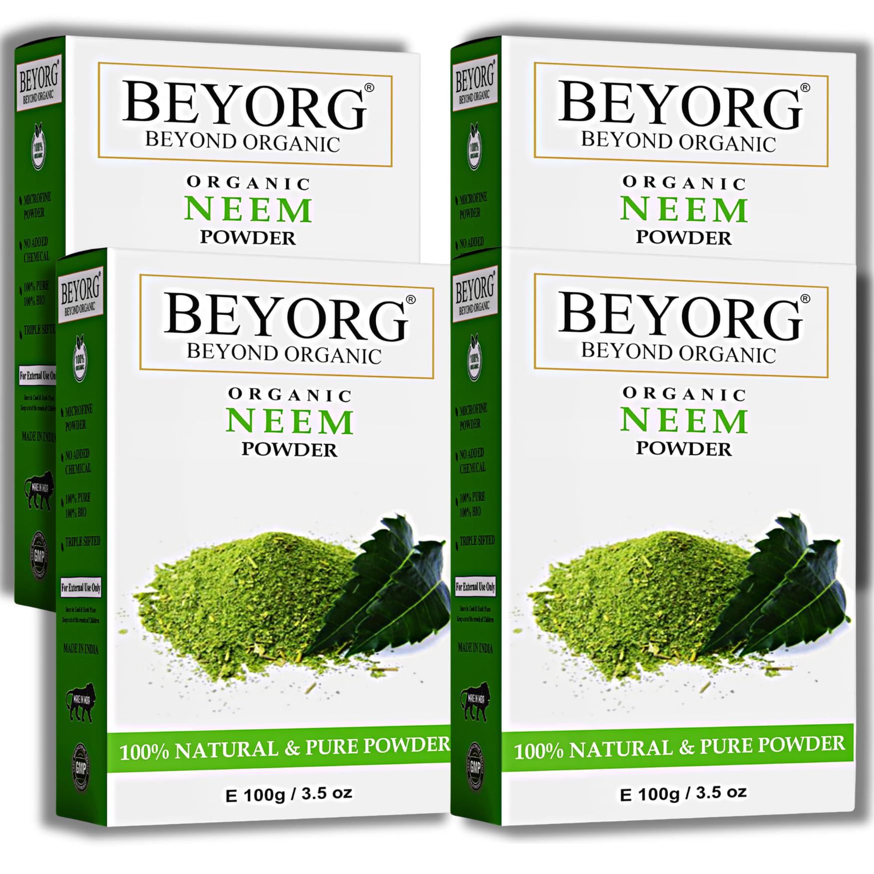Organic Pure Neem Leaves Powder 400g - Chemical Free Neem Face & Hair Pack for Acne, Dandruff & Skin Care | Natural Ayurvedic Beauty Treatment for Glowing Skin & Healthy Hair