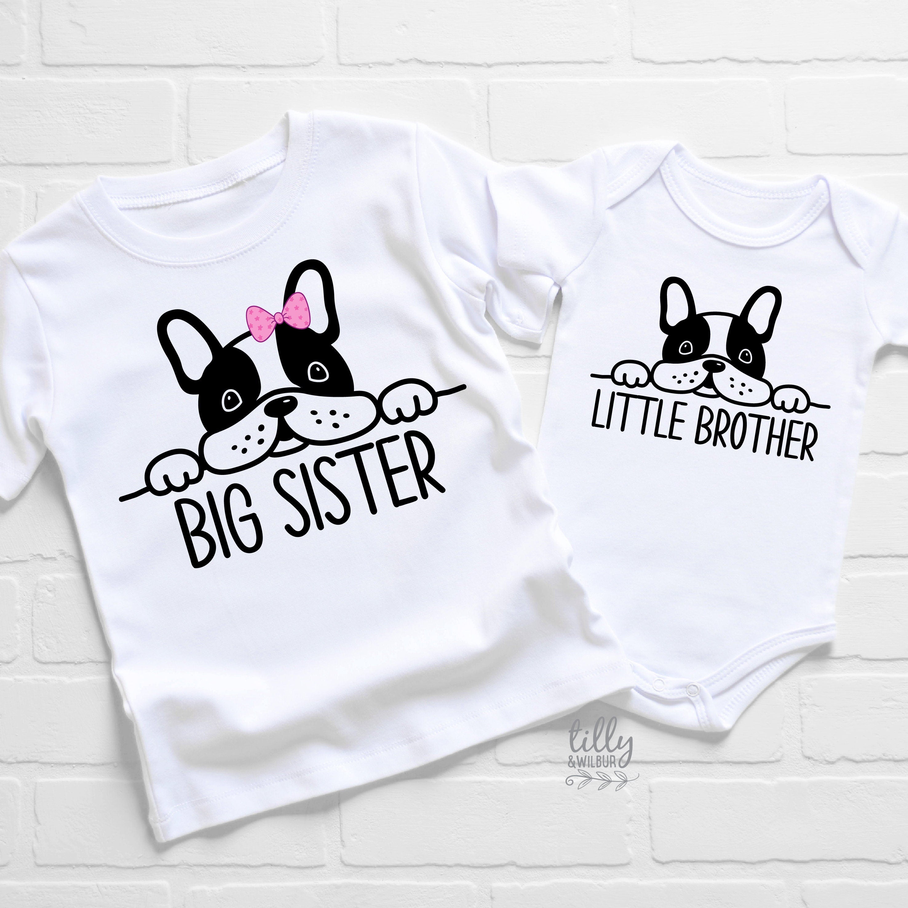 Big Sister Little Brother Matching Outfits - Cute Sibling Coordinated Clothes for Family Photos & Special Occasions