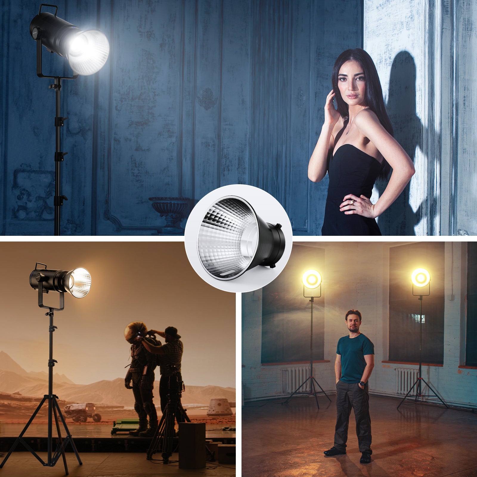 NEEWER RF1/RF2 7-Inch/18cm Fish Scale Pattern Photography Reflector & Diffuser - Perfect for Studio Lighting, Portrait Photography, and Video Production