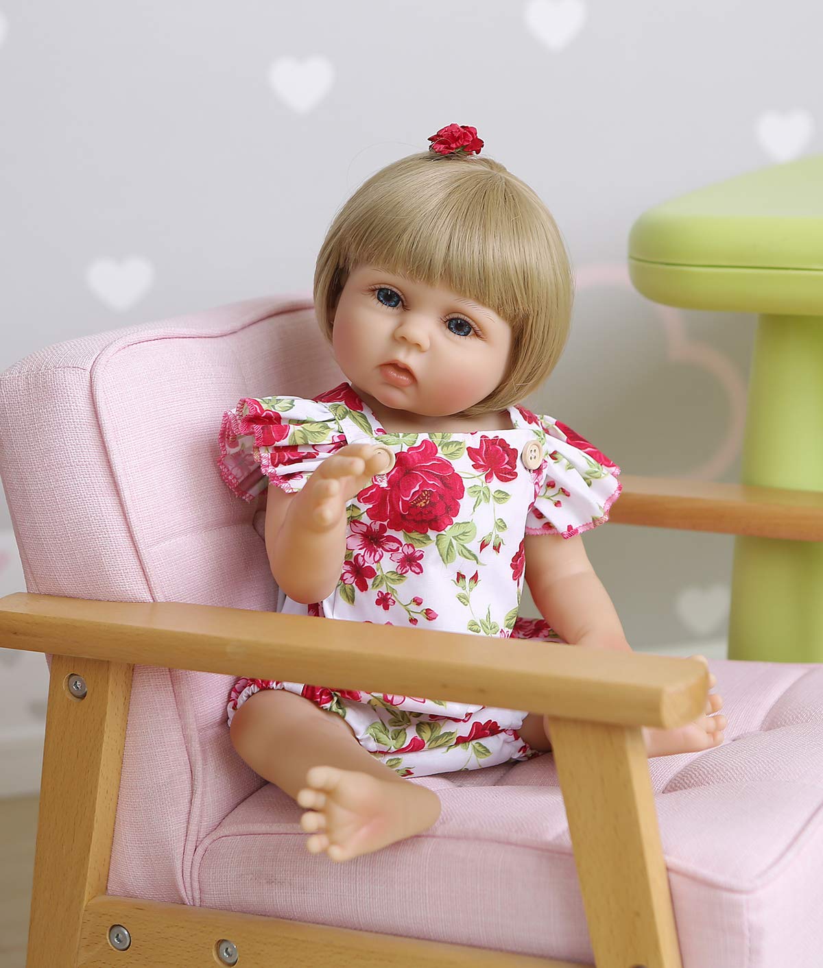 Anano 19 Inch Realistic Silicone Reborn Baby Doll - Anatomically Correct Bathable Newborn Girl Doll for Kids | Perfect Gift for Playtime, Role Play & Collectors
