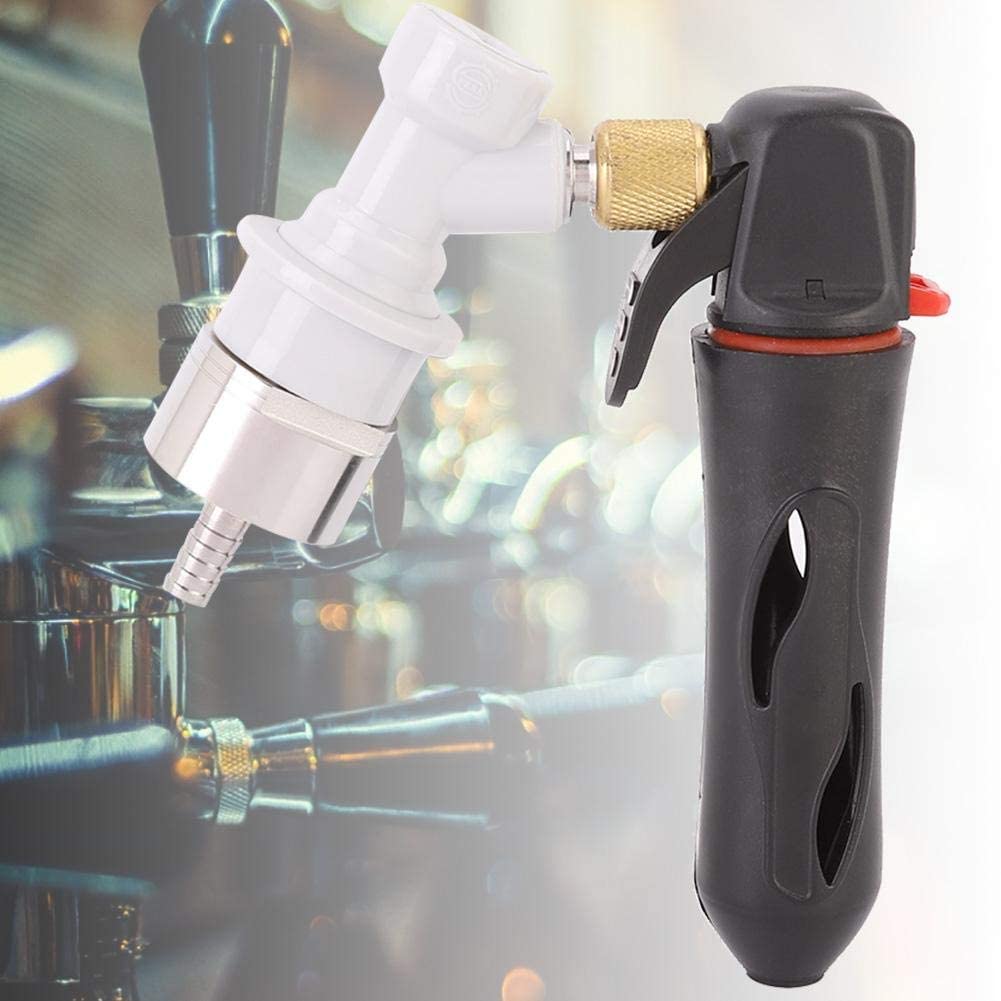 **Black Beer Keg CO2 Charger Kit – Handheld Pressurizer with Carbonation Cap for Home Brewing, Soda Making & Carbonating Drinks – Perfect for Beer, Soda, and Sparkling Beverages**