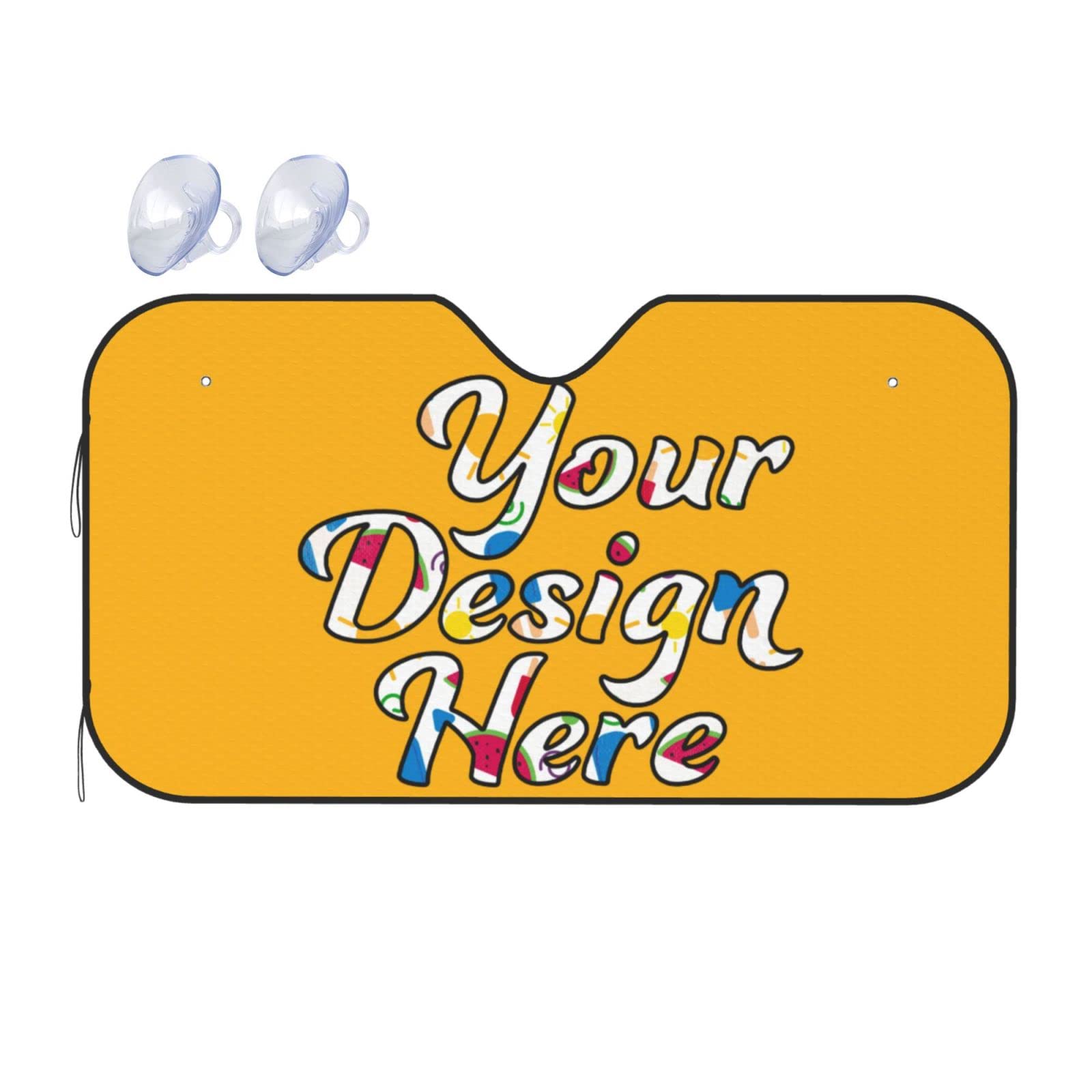 Custom Car Visor with UV Protection - Personalized Sun Shade for Windshield - Add Photo/Text - Perfect for Road Trips & Summer Driving