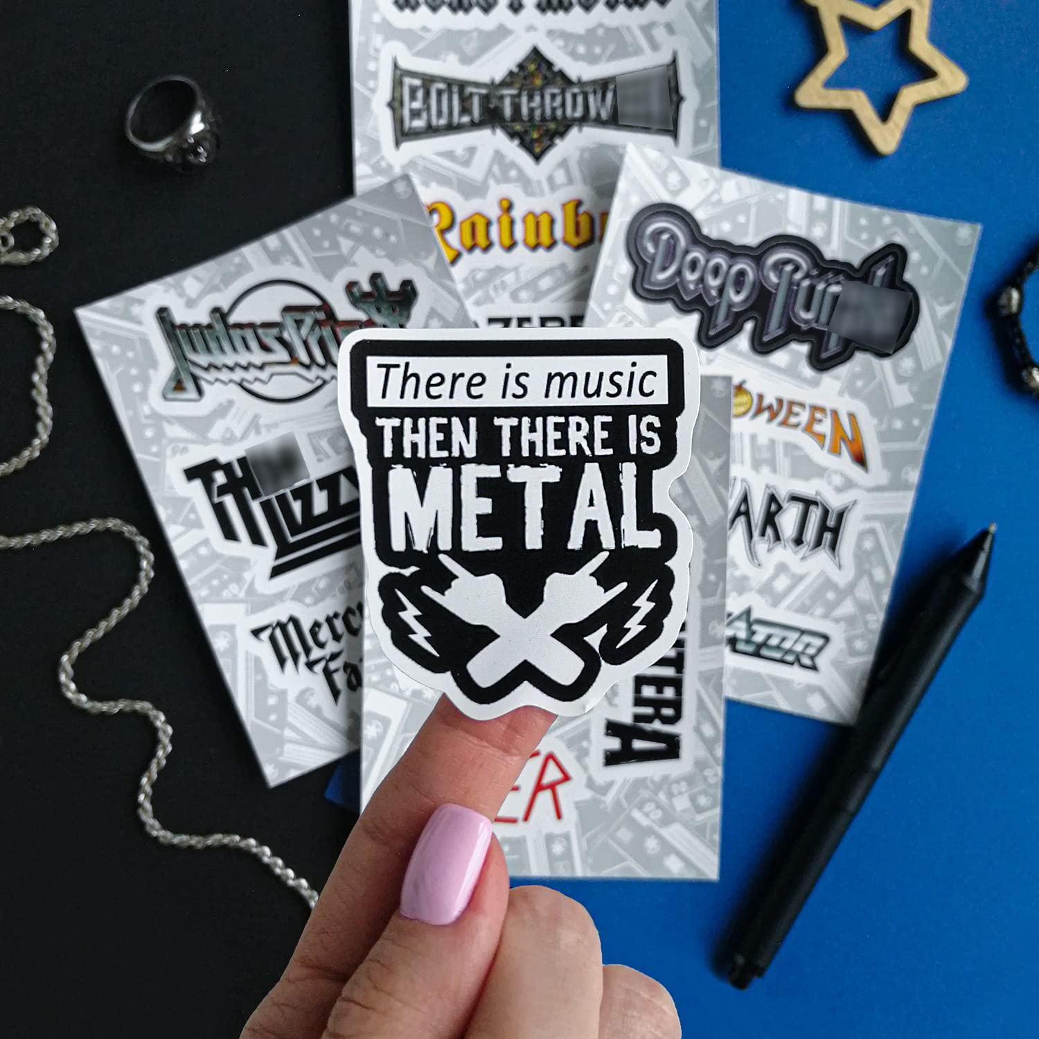BulbaCraft Heavy Metal Band Stickers Pack - 35 Pcs Waterproof Vinyl Decals with Strong Adhesive - Perfect for Laptops, Guitar Cases, Helmets & Skateboards - Rock Music Merchandise Collection
