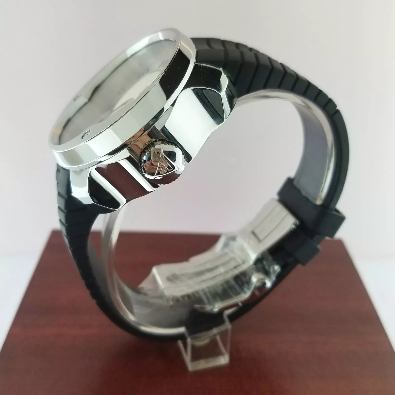 Franc Vila Esprit Unique Men's Stainless Steel Rubber Strap Watch - Luxury Sports Timepiece for Business, Casual & Outdoor Activities