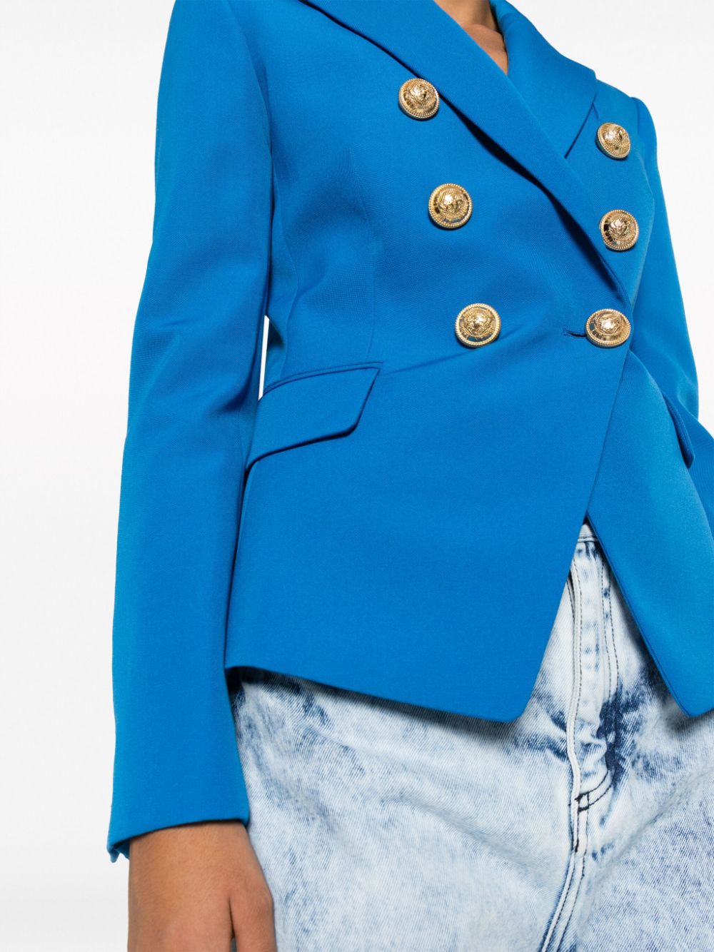 Balmain Blue Jacket for Men & Women | Luxury Designer Coat for Fall & Winter | Perfect for Parties, Dates & Formal Events