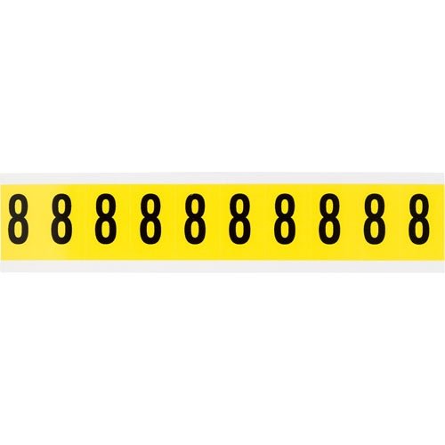 Brady 3430-8 34 Series Indoor Number and Letter Cards - Pack of 50 | Durable Office & Warehouse Labeling for Organization & Safety