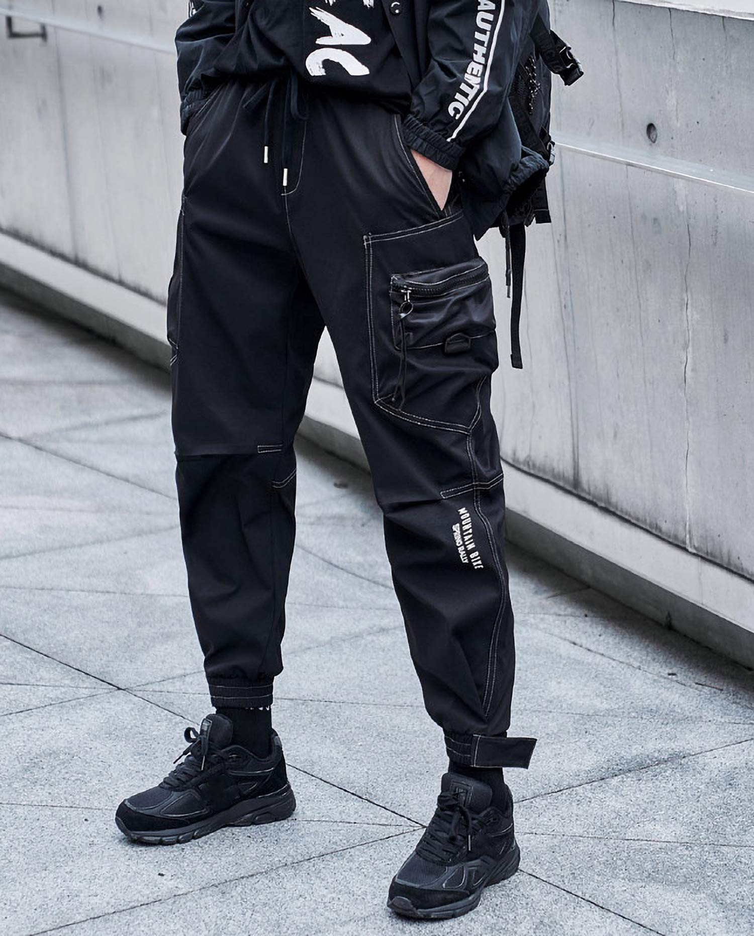 Men's Punk Streetwear Jogger Cargo Pants - Stylish Outdoor & Casual Wear for Urban Fashion, Hiking, and Street Style